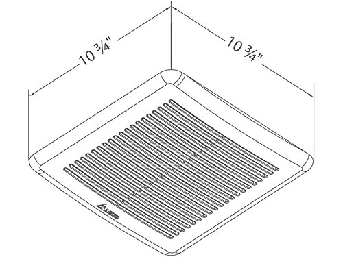 Delta BreezGreenBuilder GBR80 80 CFM Bathroom Exhaust Fan - Energy Efficient Ventilation for Bathrooms, Kitchens & Laundry Rooms - Silver (GBR Series by Delta Electronics)