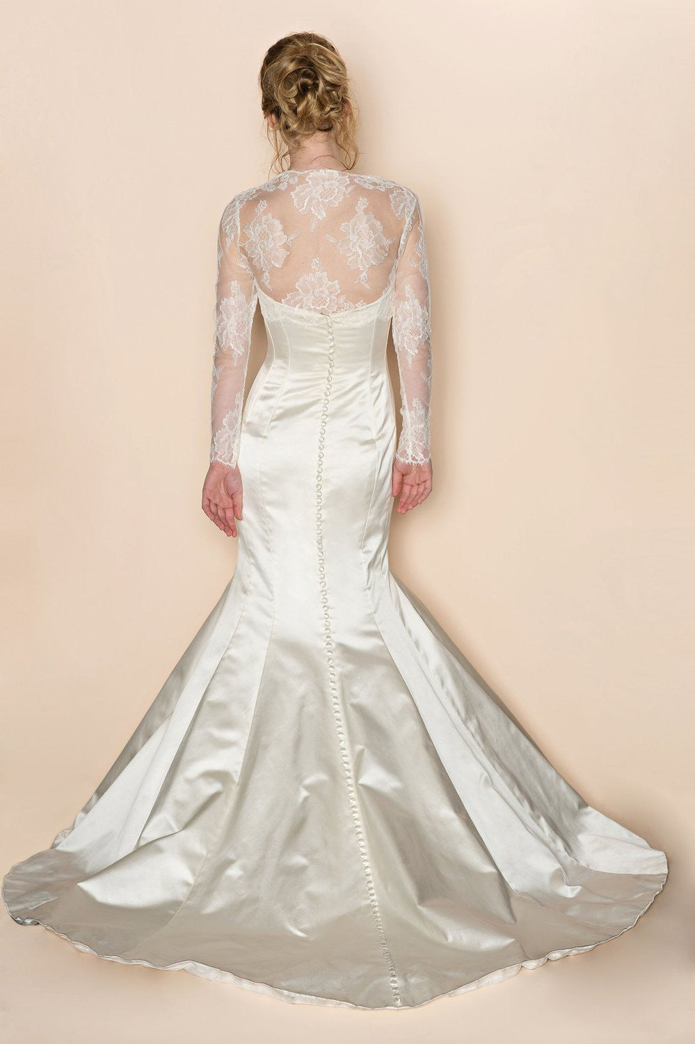 Roseline Bridal French Lace Sheer Tulle Bolero Cover Up Shrug - Elegant Wedding Shoulder Wrap for Brides, Bridesmaids & Formal Events