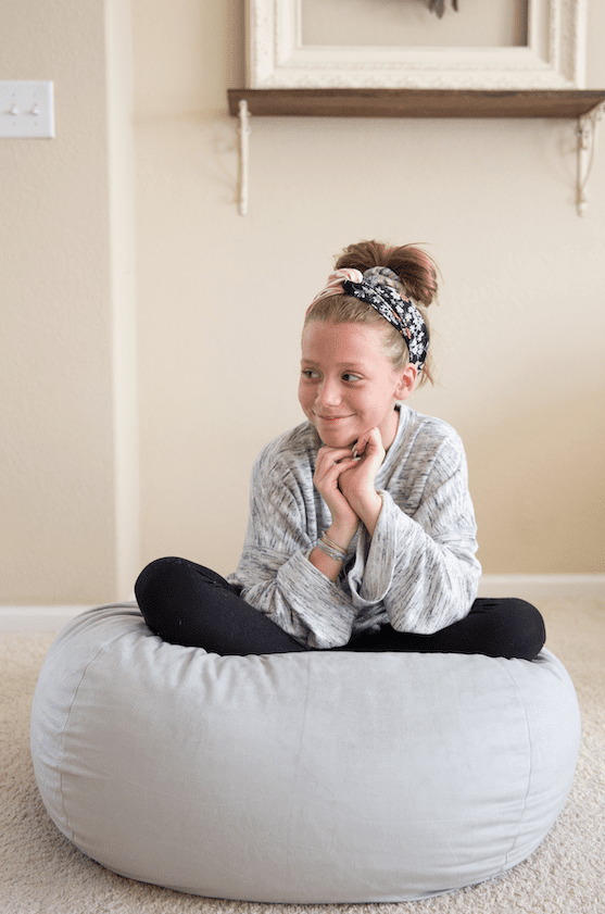 Premium Kids Memory Foam Bean Bag Chair - 3ft Soft Comfortable Lounger with Washable Removable Cover | Perfect for Playroom, Bedroom & Reading Nook | Pillowtex Quality