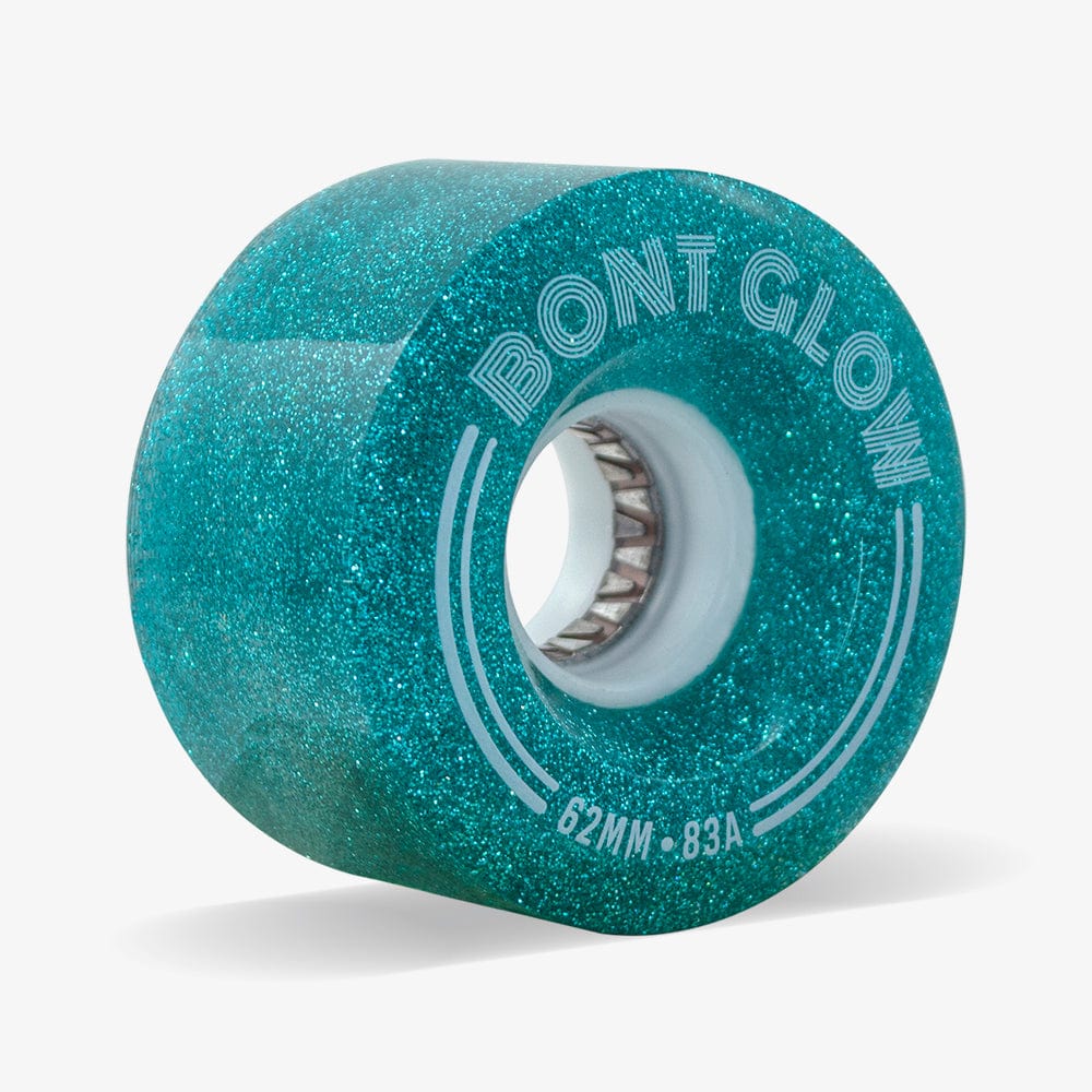Bont Glow LED Quad Roller Skating Wheels - 4 Pack Set for Night Skating, Rink, and Outdoor Use