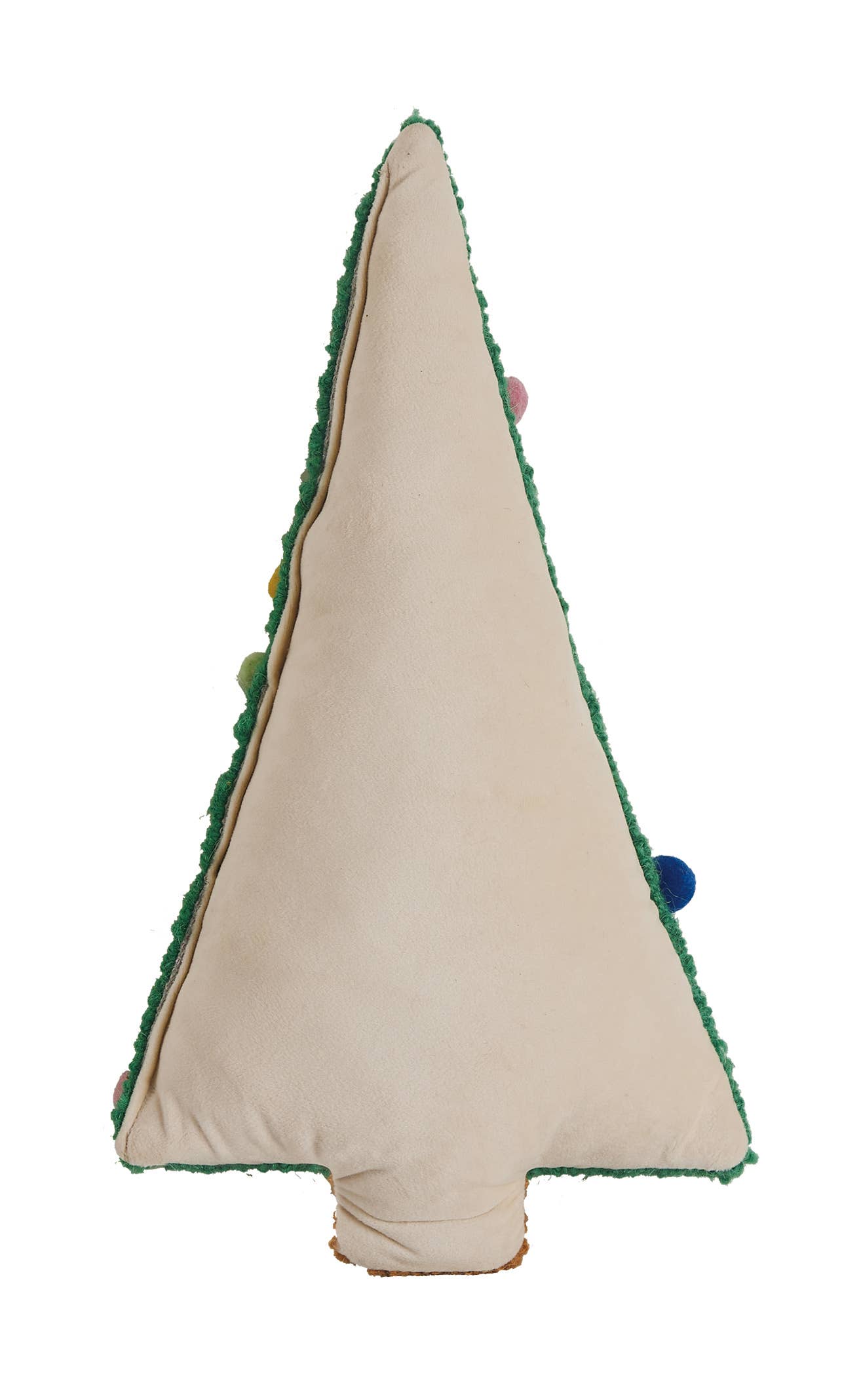 Tree Shaped Hook Pillow with Pom Poms - Decorative Boho Wall Hanging for Bedroom, Nursery, or Living Room - Perfect for Cozy Home Decor and Gift Giving