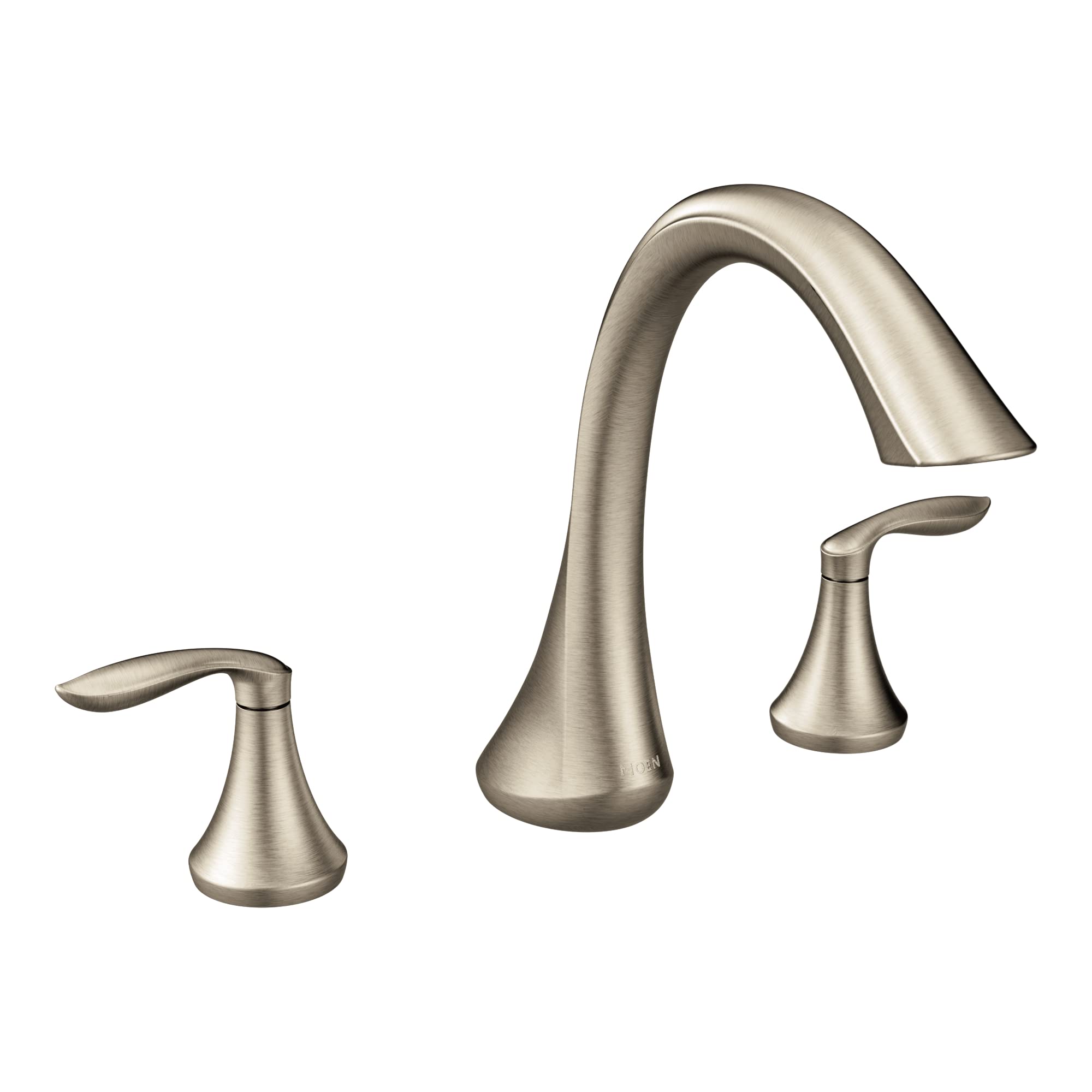 Moen T943BN Eva Two-Handle High-Arc Roman Tub Faucet with 4792 Valve - Brushed Nickel & Chrome Finish - 1/2-Inch CC Connection - Perfect for Luxury Bathrooms & Spa Retreats