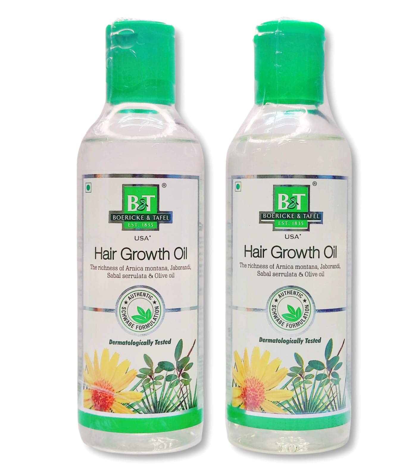 B&T Hair Growth Oil for Thicker & Longer Hair - 200ml (Pack of 2) | Natural Hair Care Treatment for Women & Men | Perfect for Daily Scalp Massage & Overnight Conditioning