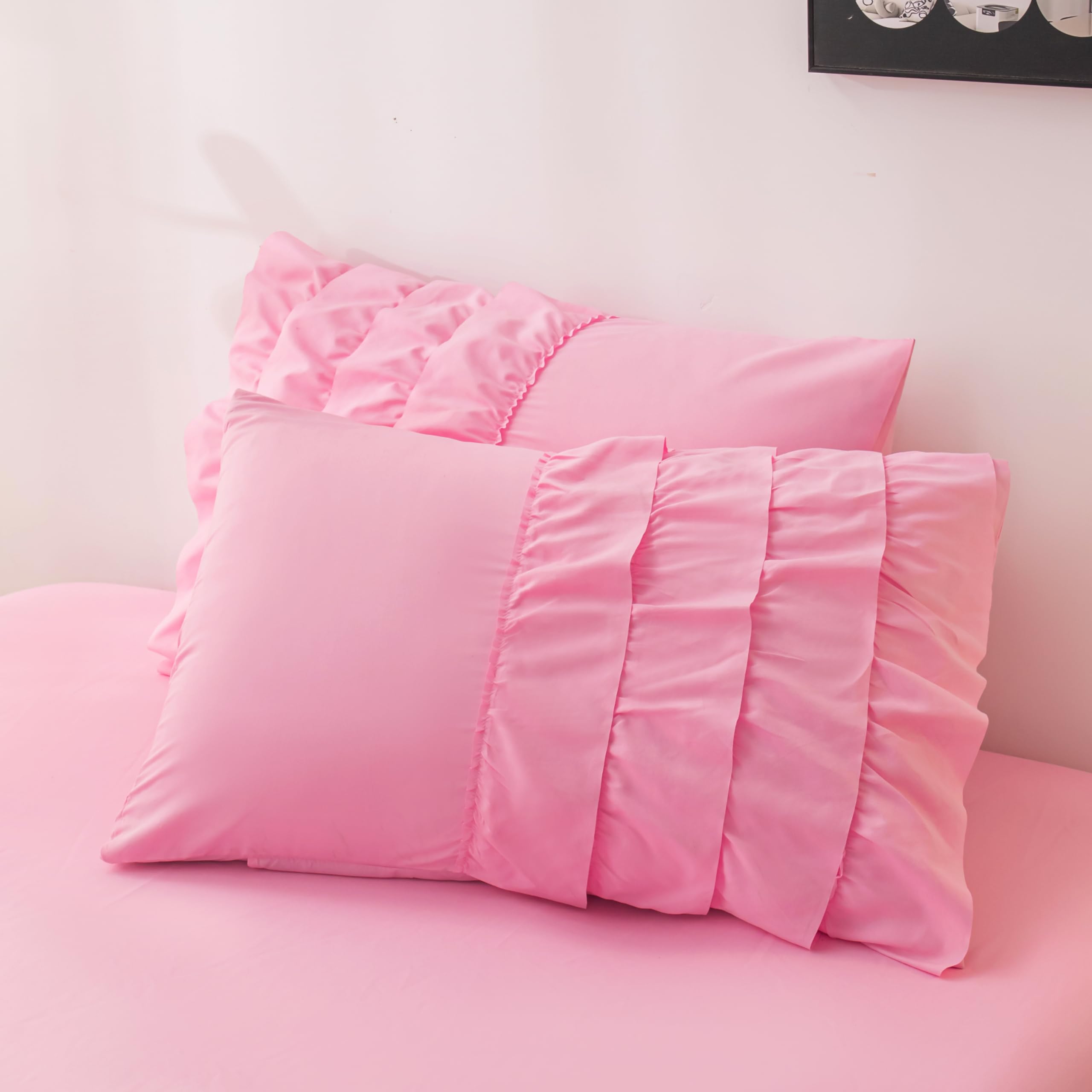 **Pink Princess Dress Comforter Set Queen Size - 5 Piece Teen Girls Bed in a Bag with Ruffled Bedding & Sheets - Perfect for Kids' Room, Birthday Gifts & Princess-Themed Decor**
