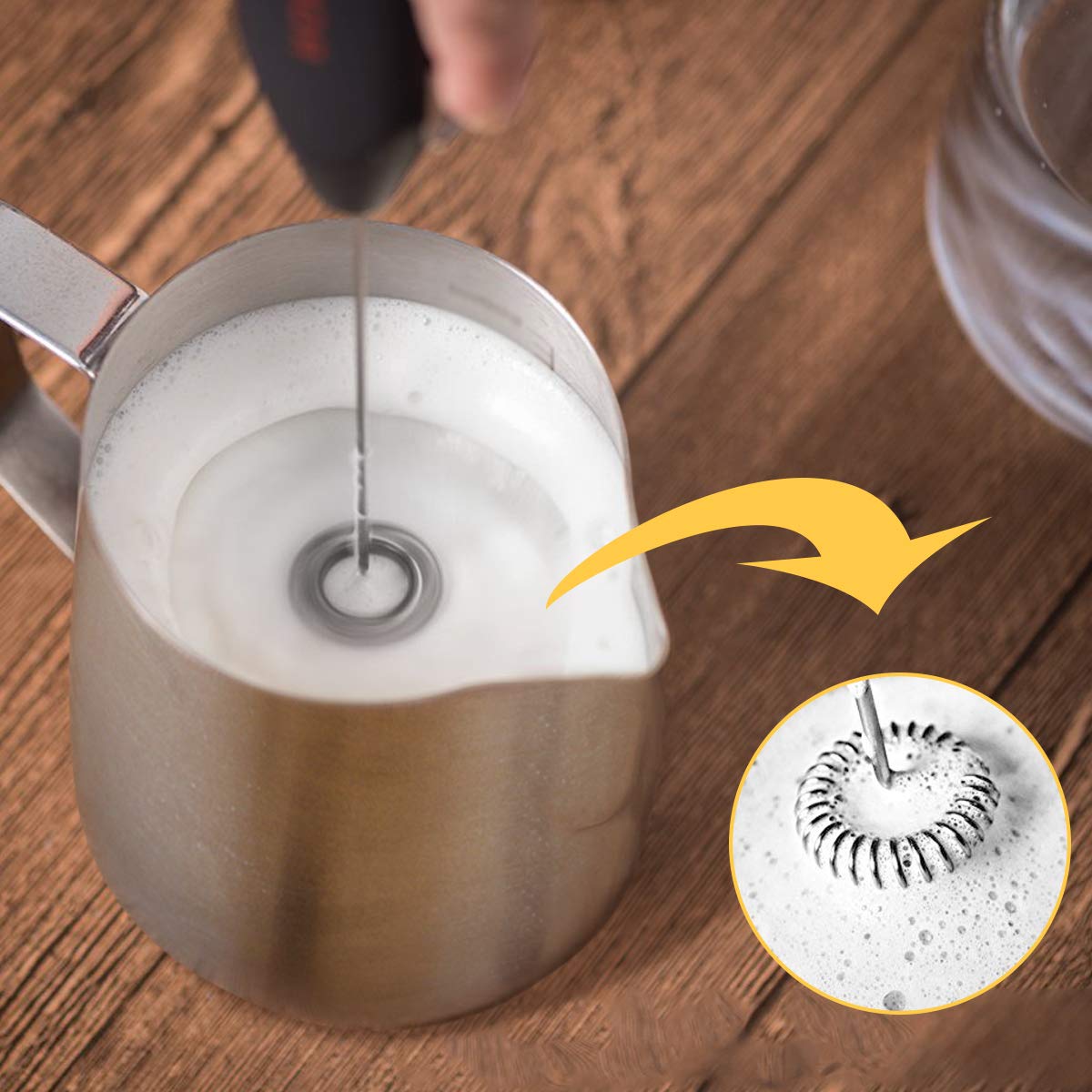 ENLOY 20oz Stainless Steel Milk Frothing Pitcher - Barista Steaming Jug for Espresso Machine, Perfect for Latte Art, Cappuccino & Coffee Making - Includes Art Pen - Ideal for Home Baristas & Coffee Shops