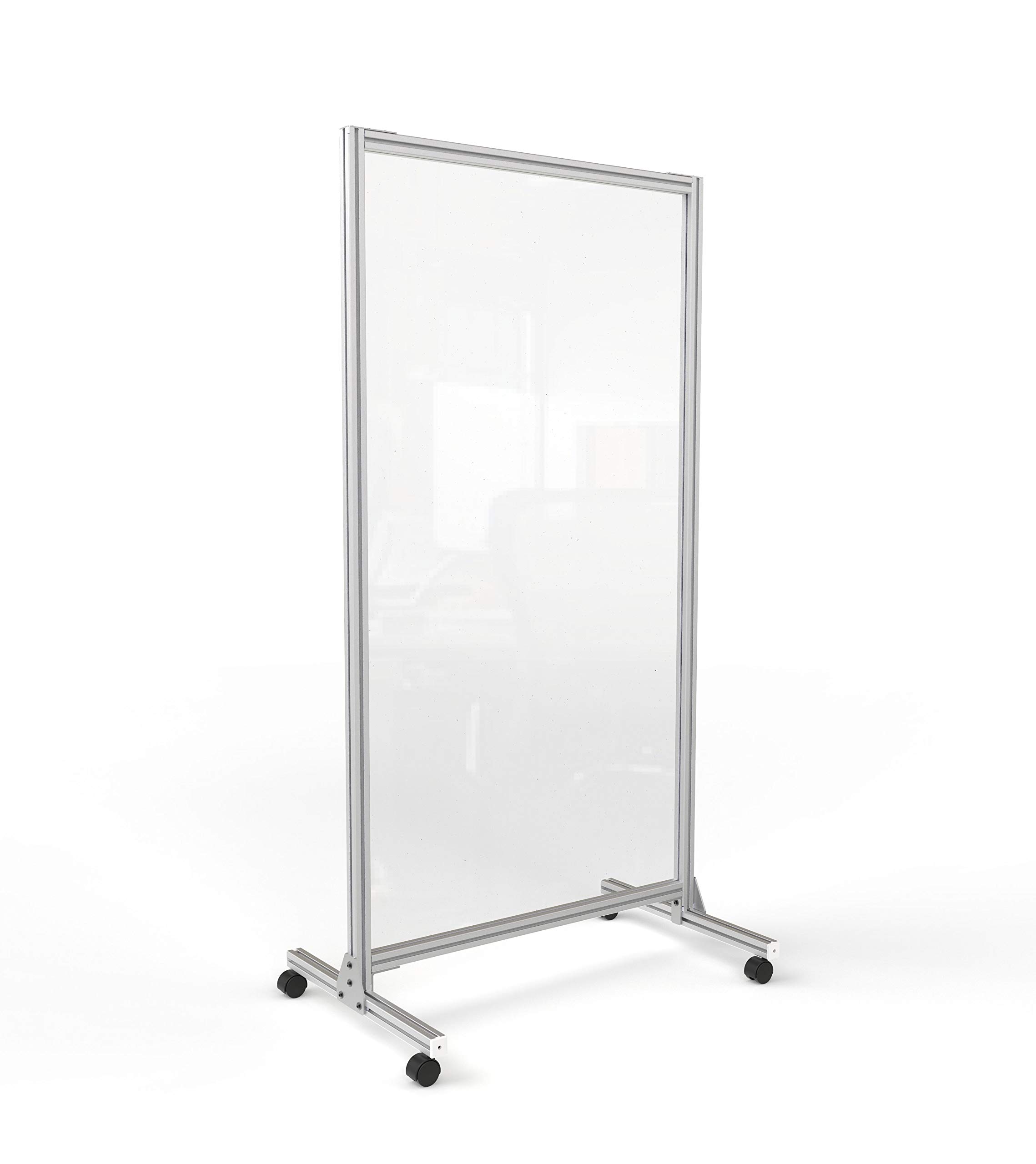 Ghent Clear Acrylic Mobile Divider with Thermometer Access Cutout - 38.5