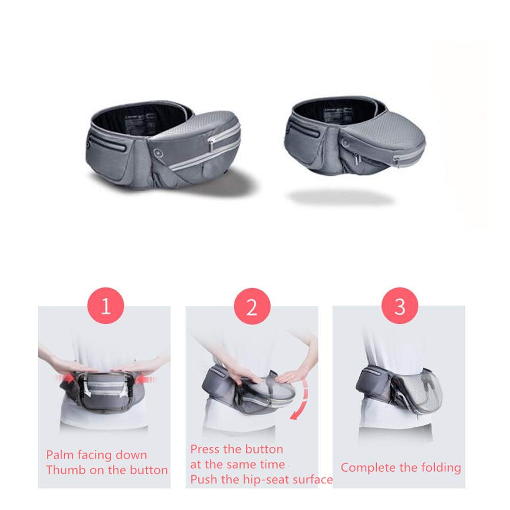 Bebamour 6-Position Ergonomic Baby Carrier - Adjustable Infant & Toddler Carrier for All Seasons, Alphax Design (Grey) - Perfect for Hiking, Shopping & Hands-Free Parenting