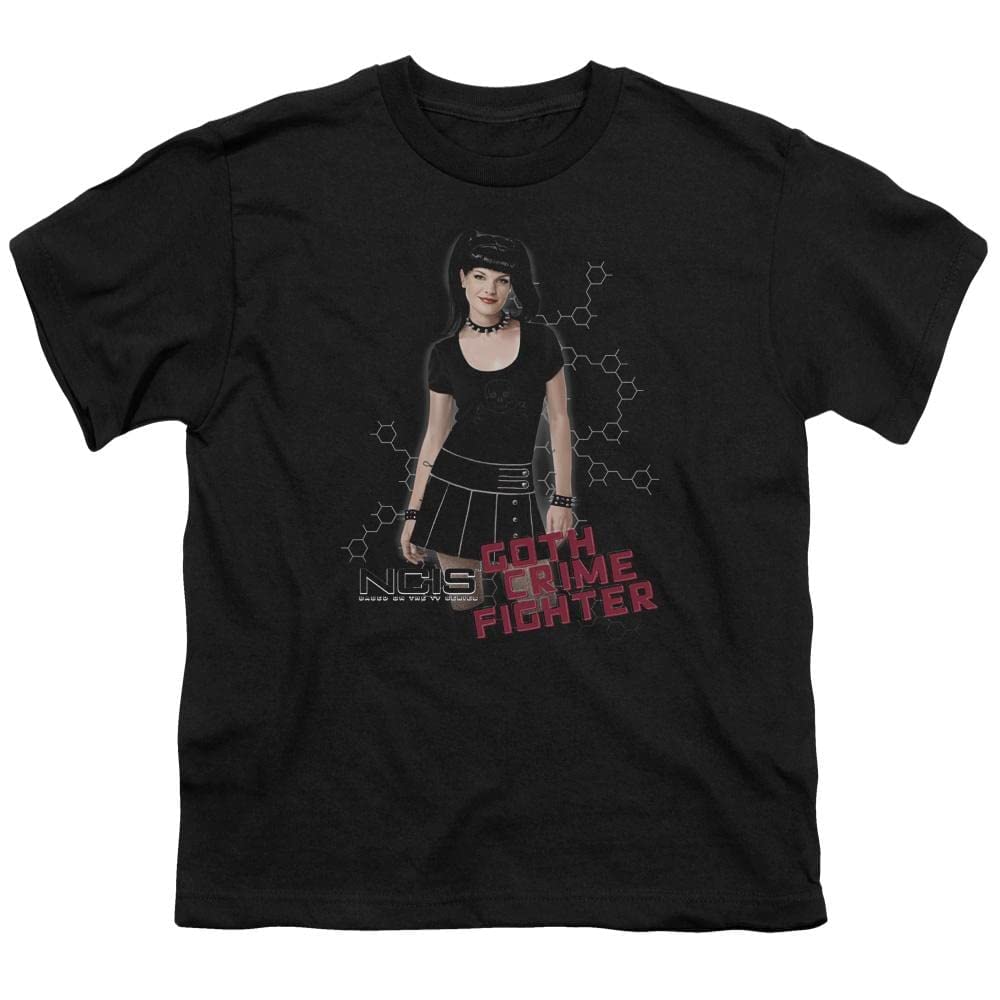 NCIS Goth Crime Fighter Youth T-Shirt for Boys Ages 8-12 | Sons of Gotham Graphic Tee | Cool Kids Superhero Shirt for School, Halloween & Cosplay