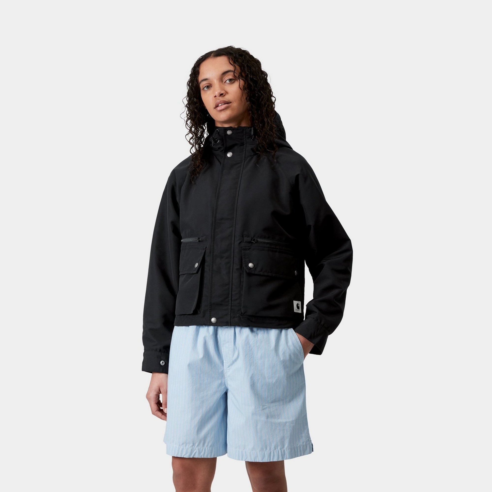 Women's Irwin Jacket - Waterproof Windbreaker Jacket for Outdoor Hiking & Travel | Black | Lightweight & Breathable
