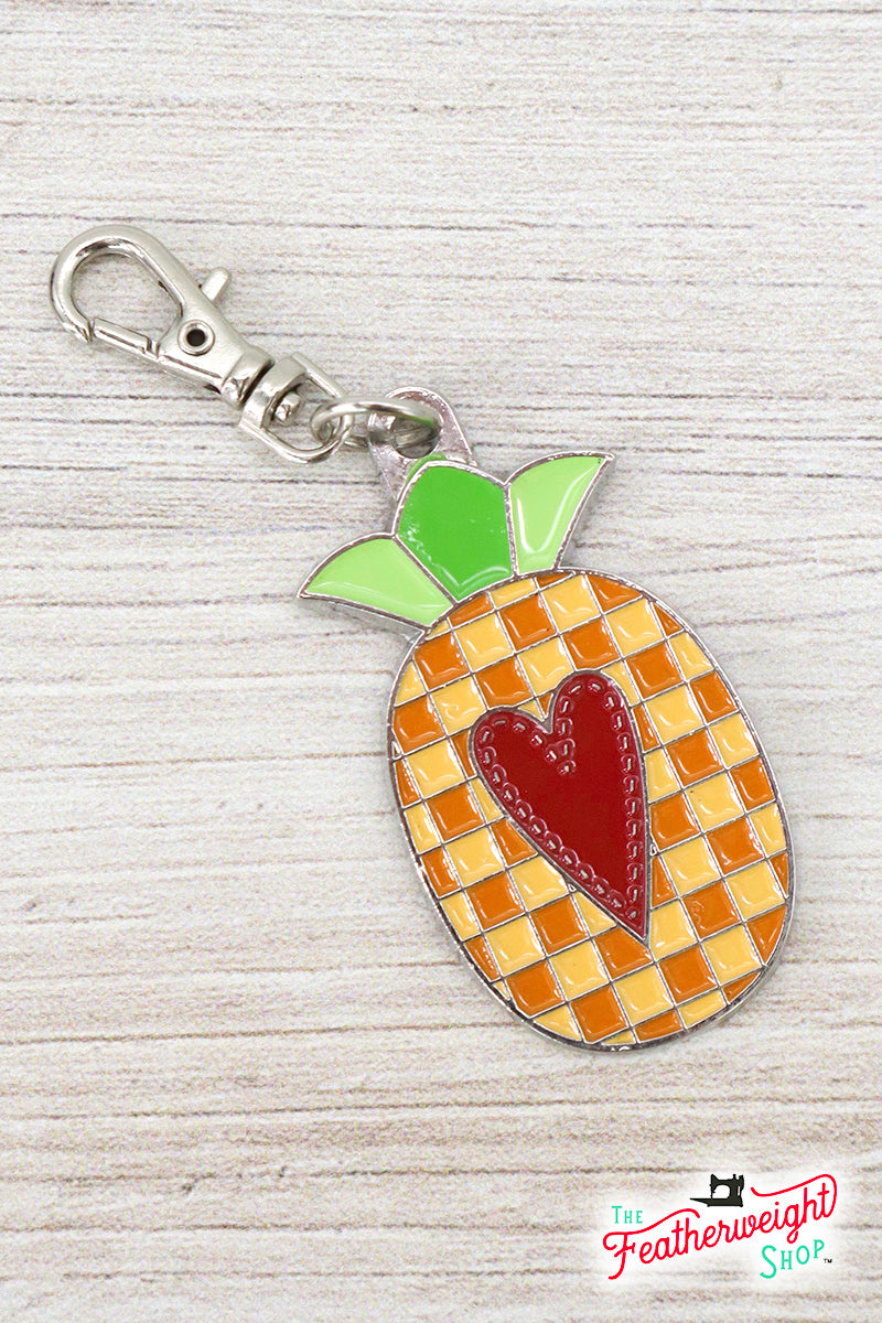 Lori Holt Pineapple Enamel Keychain & Keyring - Cute & Durable Key Holder for Women, Men, Teens - Perfect for Gifts, Backpacks, Luggage & Everyday Use