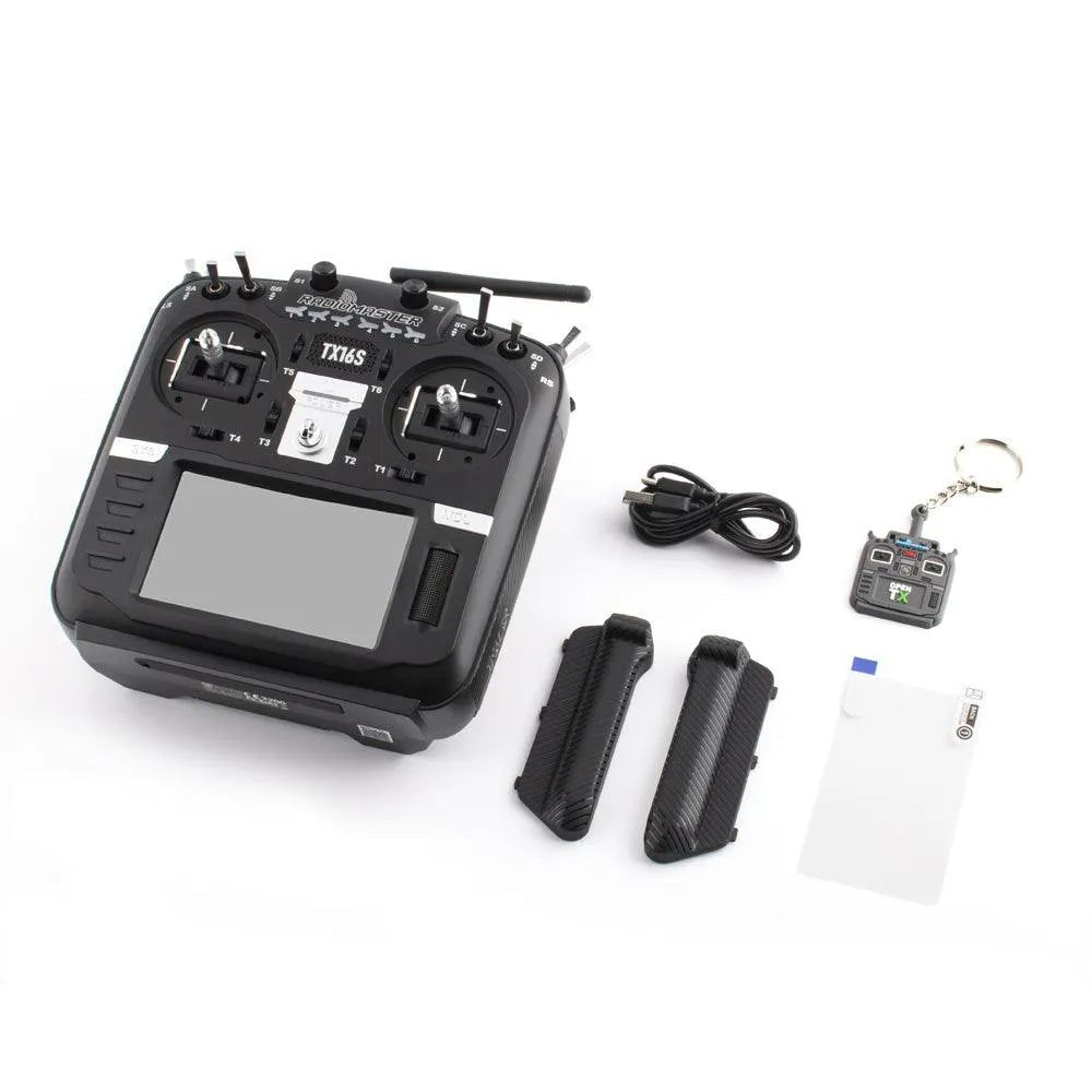 RadioMaster TX16S Mark II V4.0 Hall Gimbal 2.4GHz 16CH EdgeTX RC Radio Controller for Drone FPV Racing - Mode 2 (Black) - Perfect for Aerial Photography, Drone Racing & RC Hobbyists