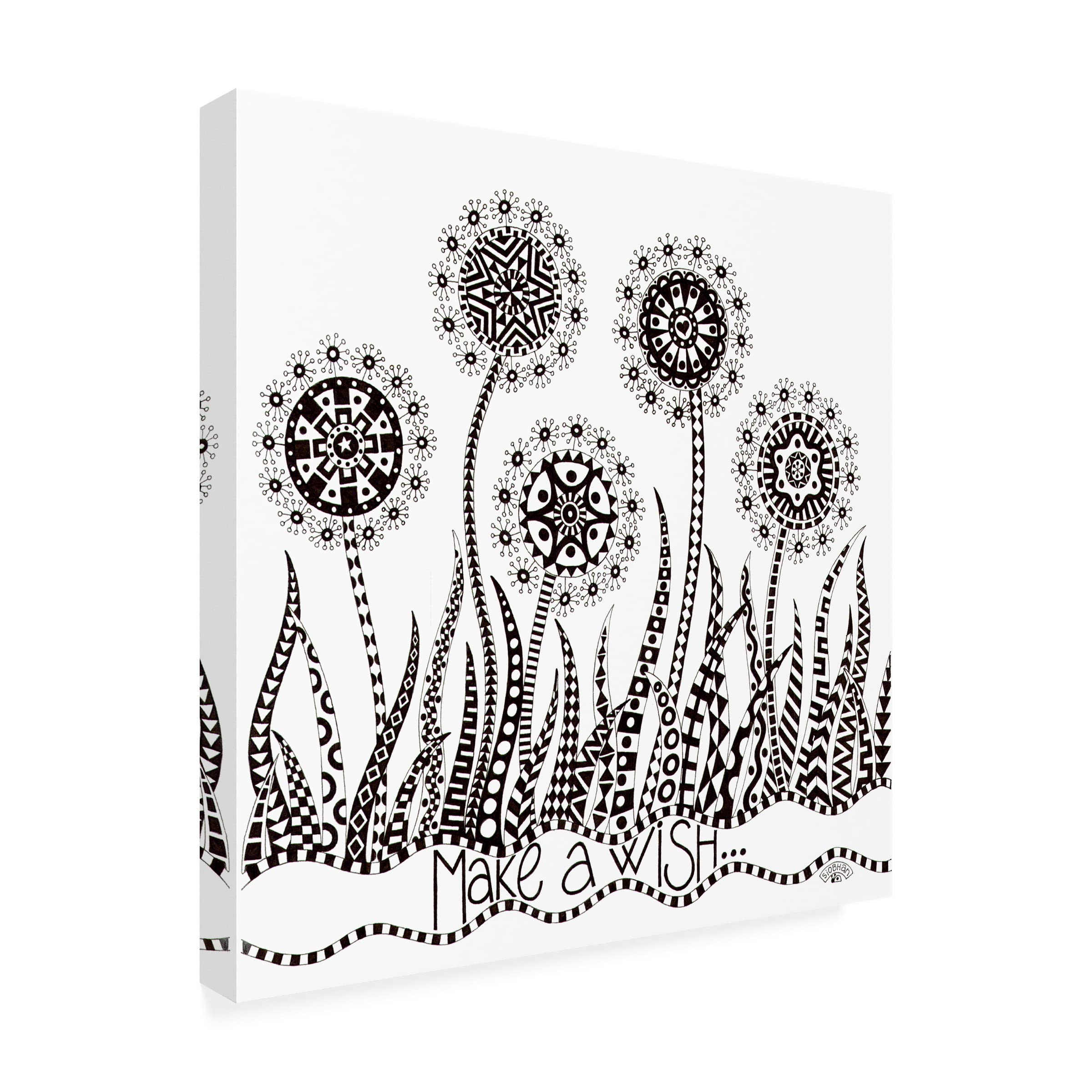 Trademark Fine Art 'Wish or Weed' 18x18 Canvas Wall Art by Siobhan - Perfect for Modern Home Decor, Office & Gift Giving