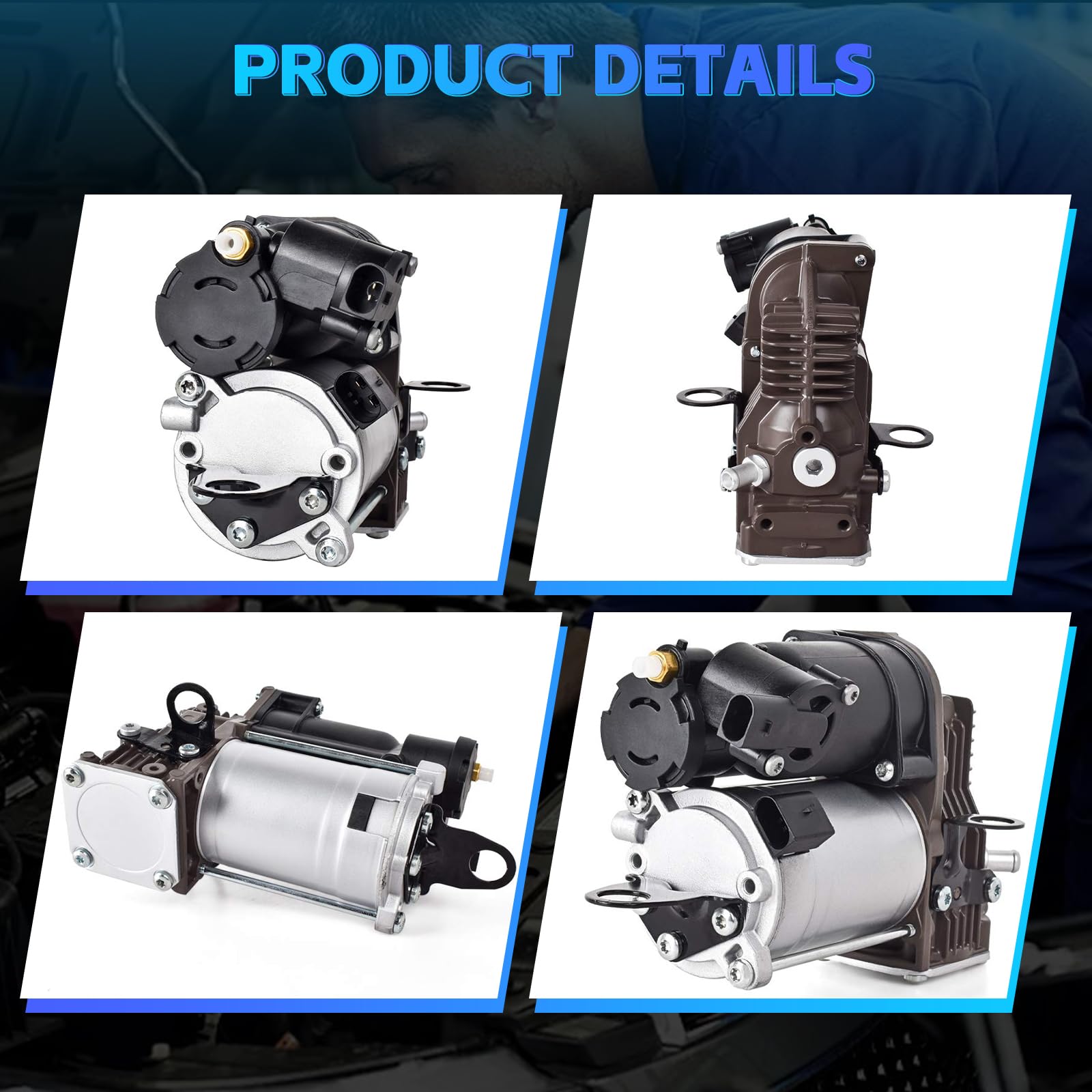 Nifeida 1643201204 Air Suspension Compressor Pump Replacement for 2006-2012 Mercedes Benz W164 X164 GL/ML Class (GL320 GL350 GL450 GL550 ML320 ML350 ML450 ML500 ML550 ML63 AMG) - Compatible with OEM 1643200004 1643200304 - Perfect for Smooth Ride & Off-Road Adventures