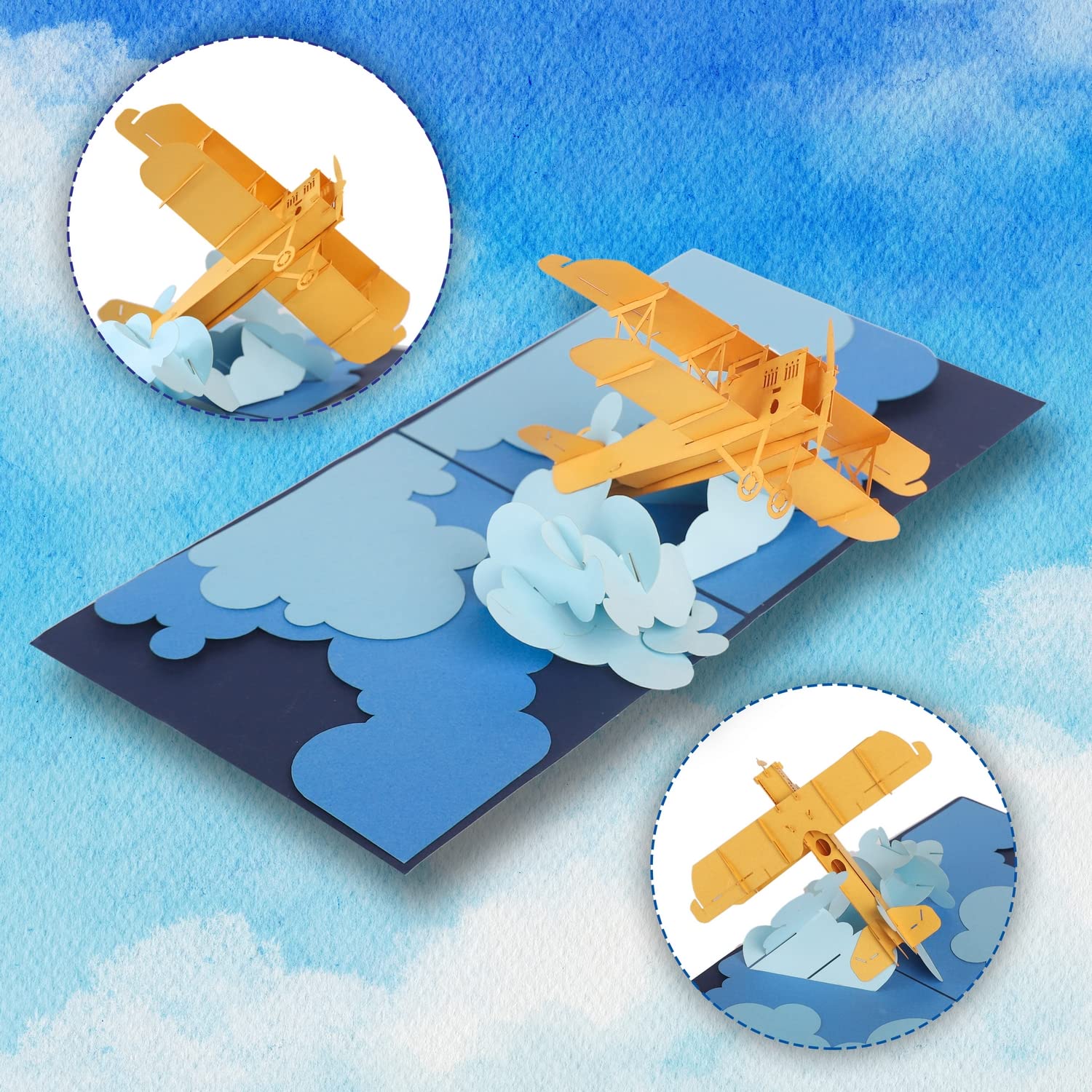 Amazing 3D Airplane Pop-Up Greeting Card - Perfect for Birthday, Anniversary, Retirement | Unique Gift for Husband, Boyfriend, Dad or Pilot | Beautiful Bookshelf Decor & Memorable Keepsake | Ideal for Aviation Enthusiasts & Special Occasions