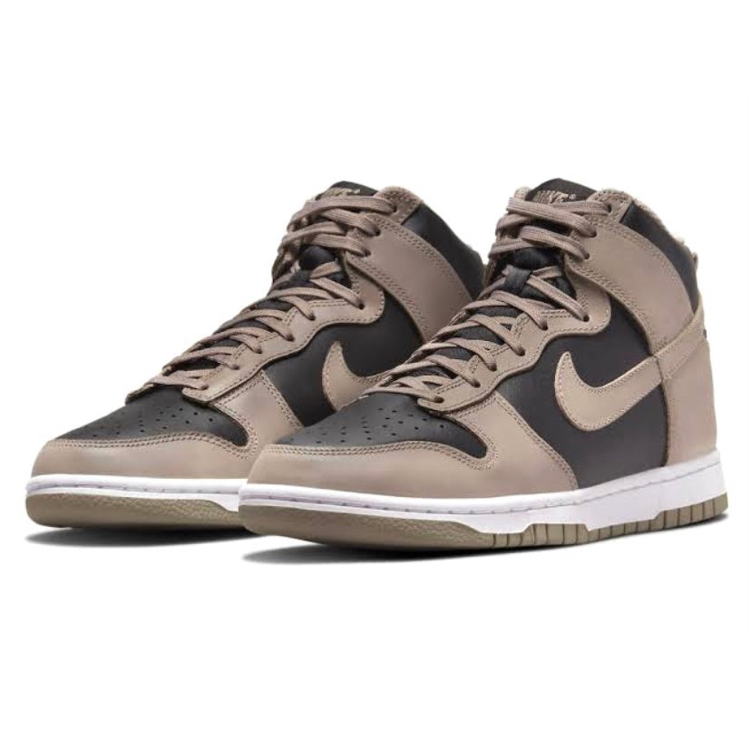 Nike Women's Dunk High Sneakers - Fossil Moon Black Retro Basketball Shoes for Women | Perfect for Casual Wear, Street Style & Gym Workouts