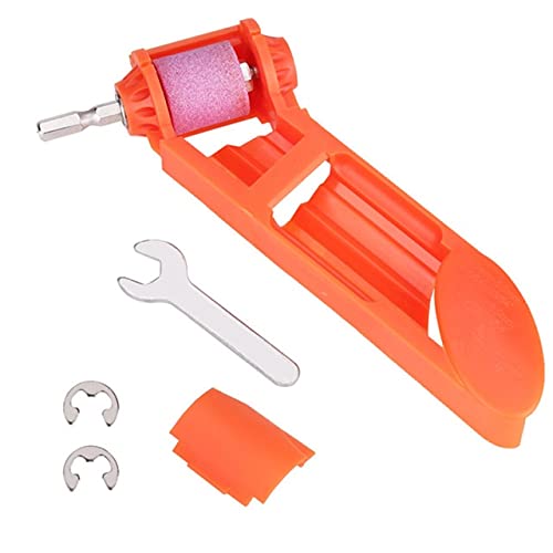 1Pcs/Set Corundum Grinding Wheel Drill Bit Sharpener - Titanium Coated Portable Drill Sharpening Tool for Metal, Wood & Masonry (Orange) - Perfect for DIY Projects, Home Repairs & Workshop Use