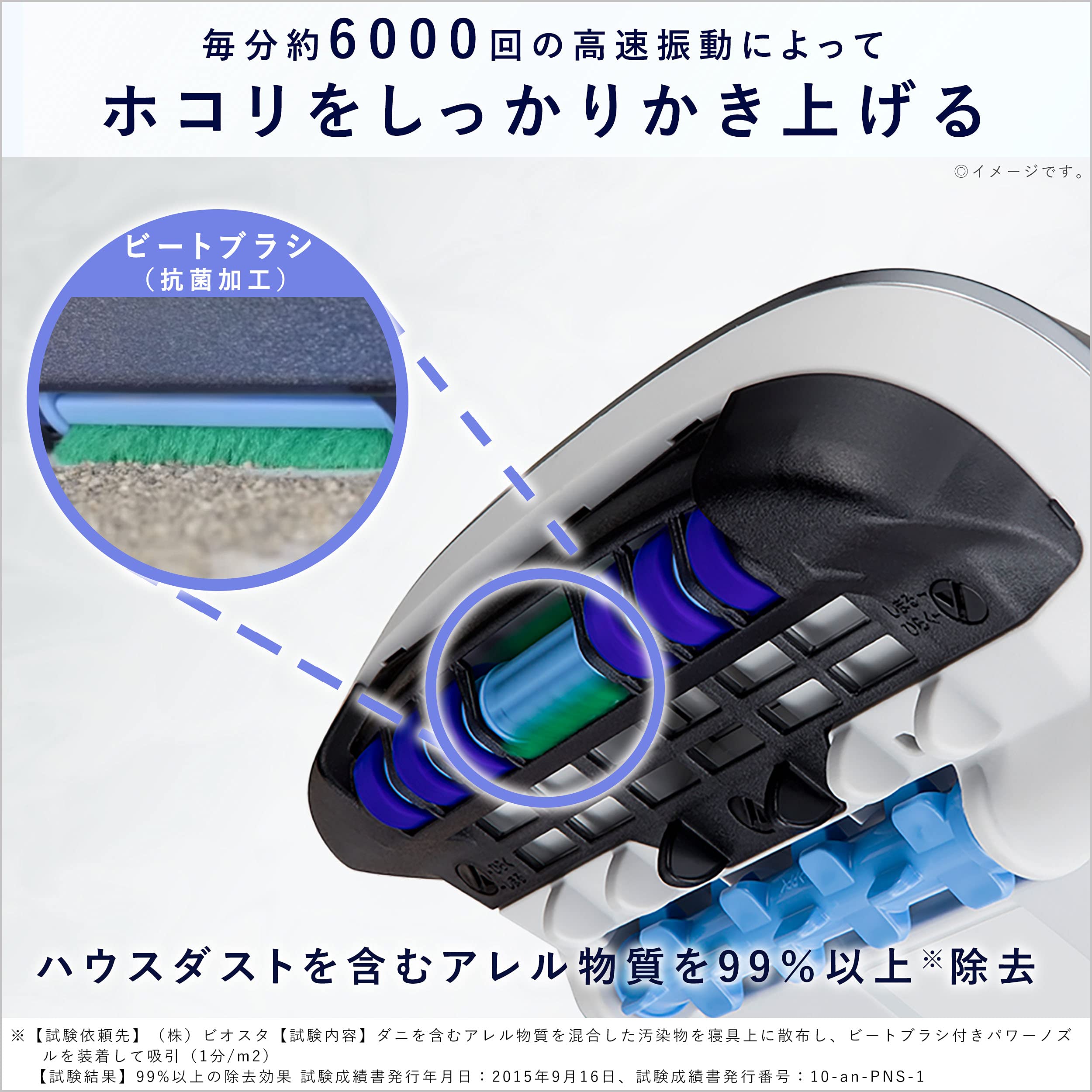 Panasonic MC-DF500G-S Silver Futon Vacuum Cleaner with Dust Sensor | Paper Bag Type | Ideal for Bedspreads, Mattresses & Home Dust Removal