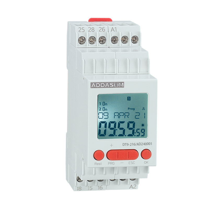 DT9 216/D12001 Dual Digital Time Switch - 2 Independent Daily/Weekly/Monthly/Yearly/Astro/Random Programs, 12VDC Universal Power Supply, 2x16A SPST CO Relay - Perfect for Home Automation, Lighting Control, and HVAC Systems