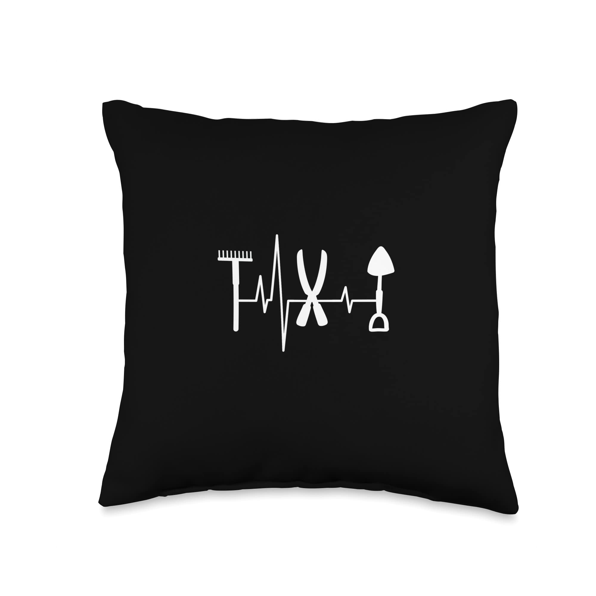 Heartbeat Throw Pillow 16x16 Inch Multicolor - Soft Decorative Cushion for Living Room, Bedroom, or Garden Decor