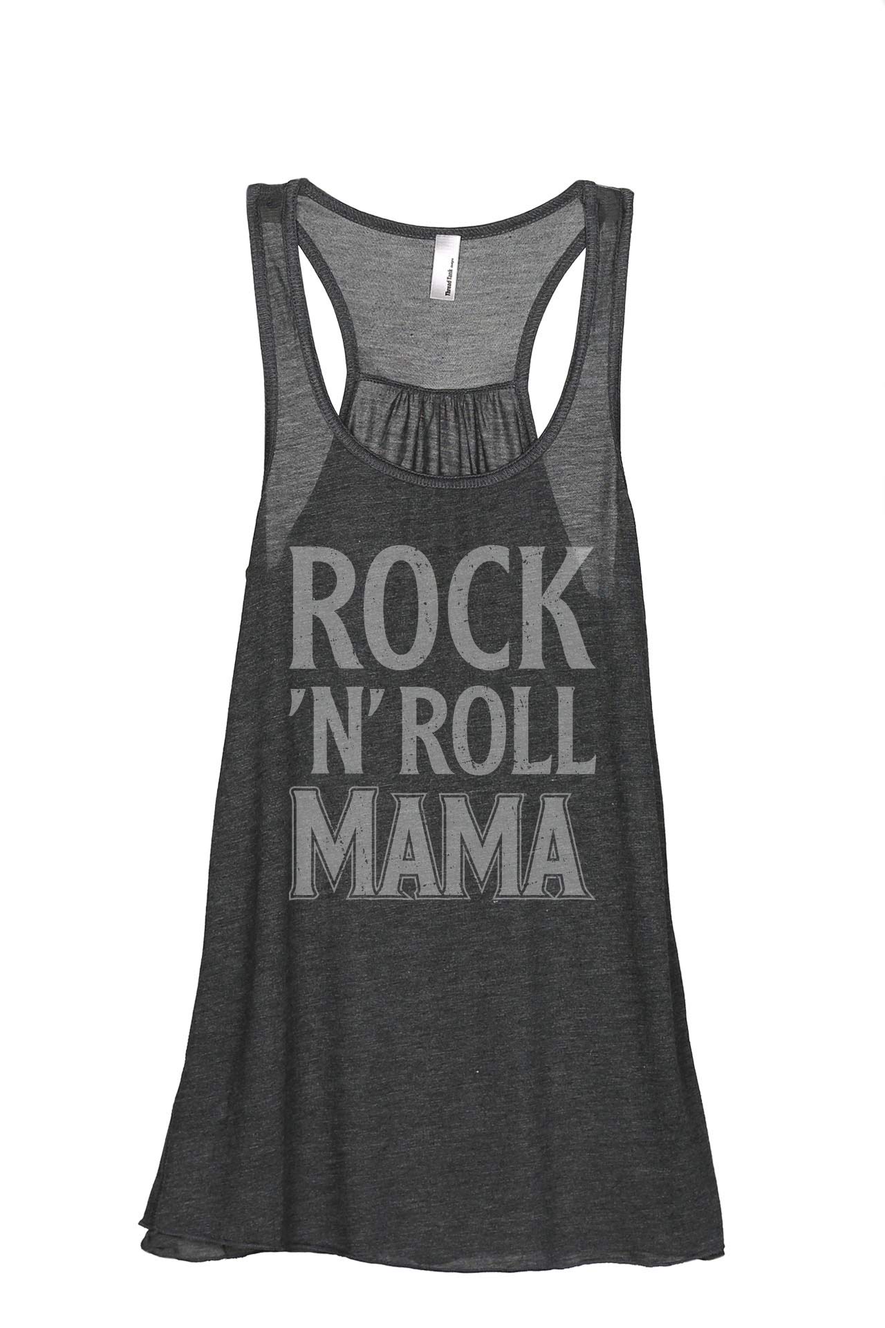 Rock and Roll Mama Women's Sleeveless Flowy Racerback Tank Top - Stylish Summer Casual Wear for Music Festivals & Beach Outfits