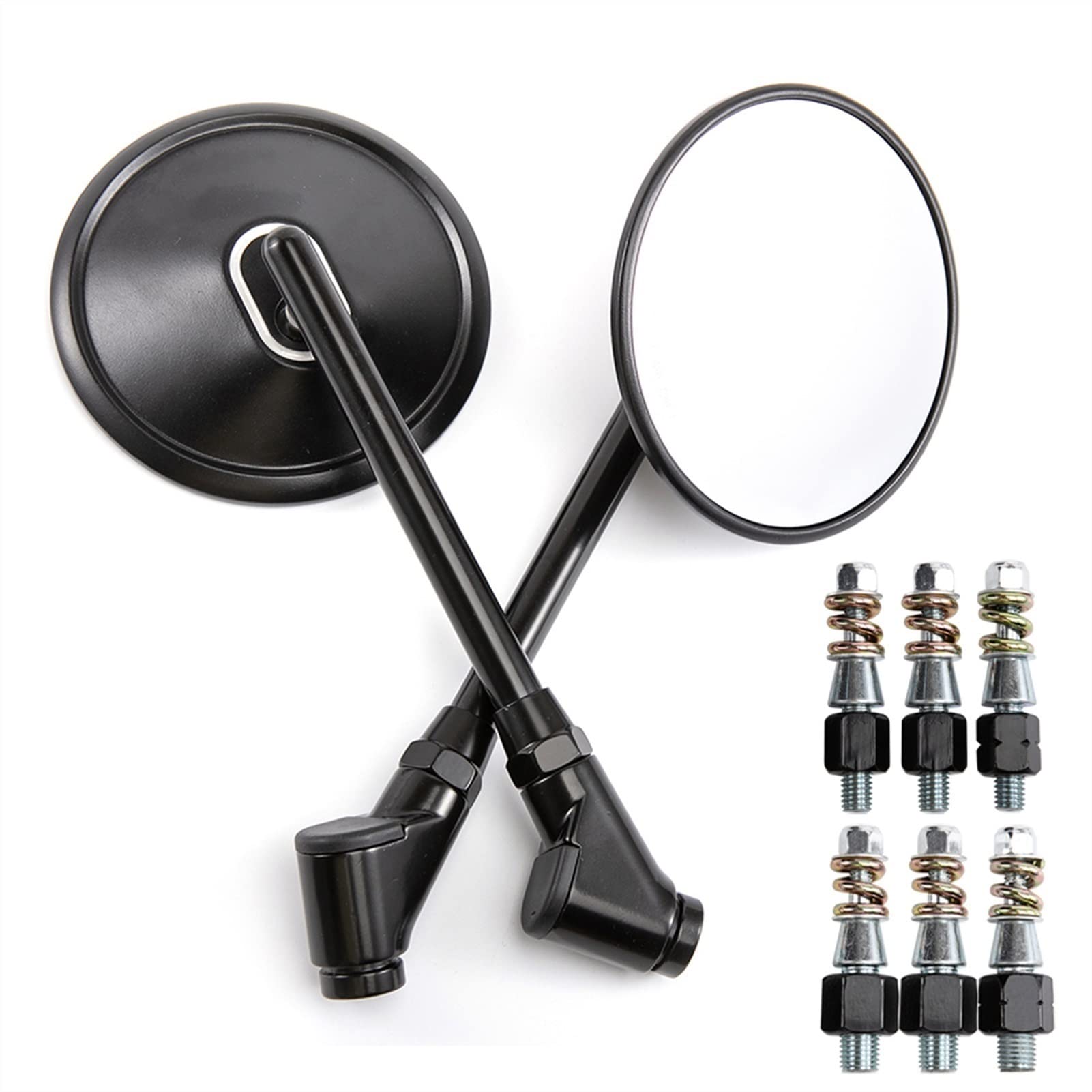 CNC Aluminum Motorcycle Rearview Side Mirrors - 8mm & 10mm for Honda Silver Wing GT400/GT600 - Durable & Adjustable for Enhanced Safety & Visibility - Perfect for City Commuting & Long-Distance Touring