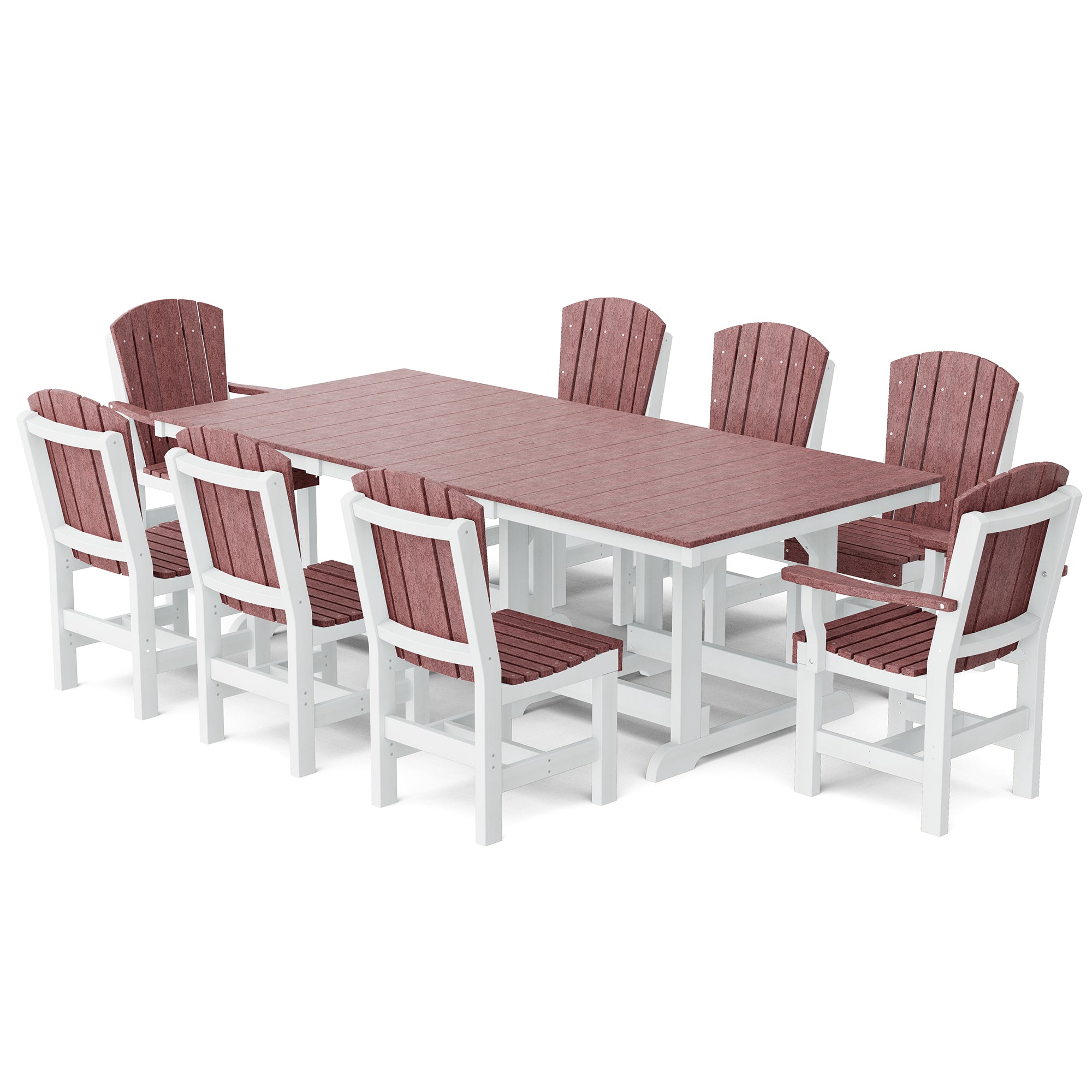 Heritage 9-Piece 44x94 Inch Dining Table Set - Perfect for Family Gatherings, Dinner Parties & Formal Dining Rooms