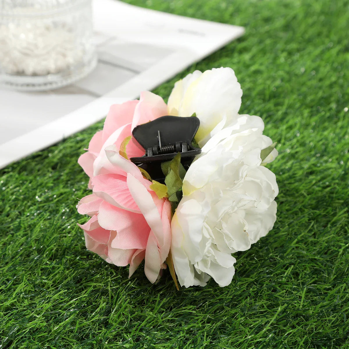 Haimeikang Large Flower Hair Clips for Women - Thick Hair Barrettes, Crab Claw Hairpins, Summer Fashion Hair Accessories for Weddings, Parties, and Everyday Wear