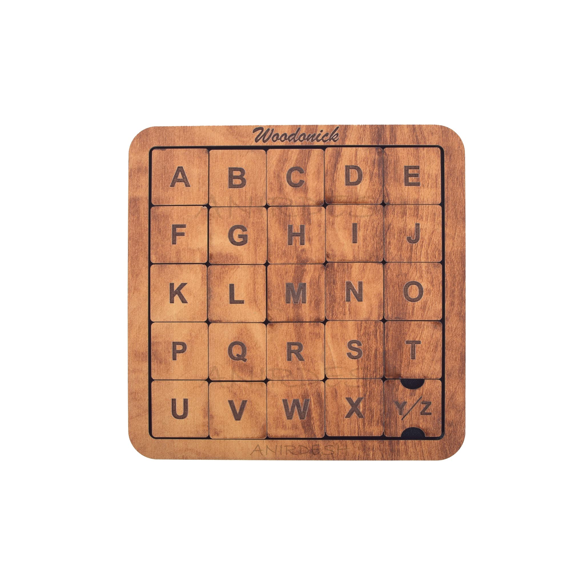 Anirdesh Wooden Mind Bending Puzzle - Brain Teaser IQ Game for Adults & Kids | Alphabet Learning Toy | Perfect for Classroom, Office & Family Game Night