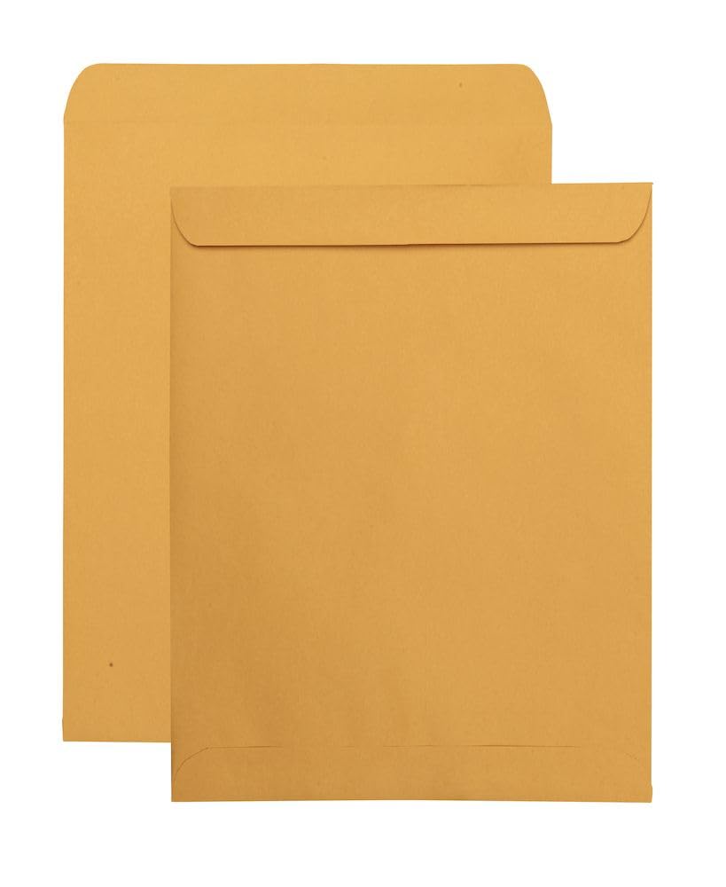 Quality Park 11.5x14.5 Inch Catalog Mailing Envelopes - 28lb Heavy Kraft Paper, Gummed Seal, Light Brown (250/Box) - Perfect for Business Mailings, Document Storage & Office Organization | QUA41865