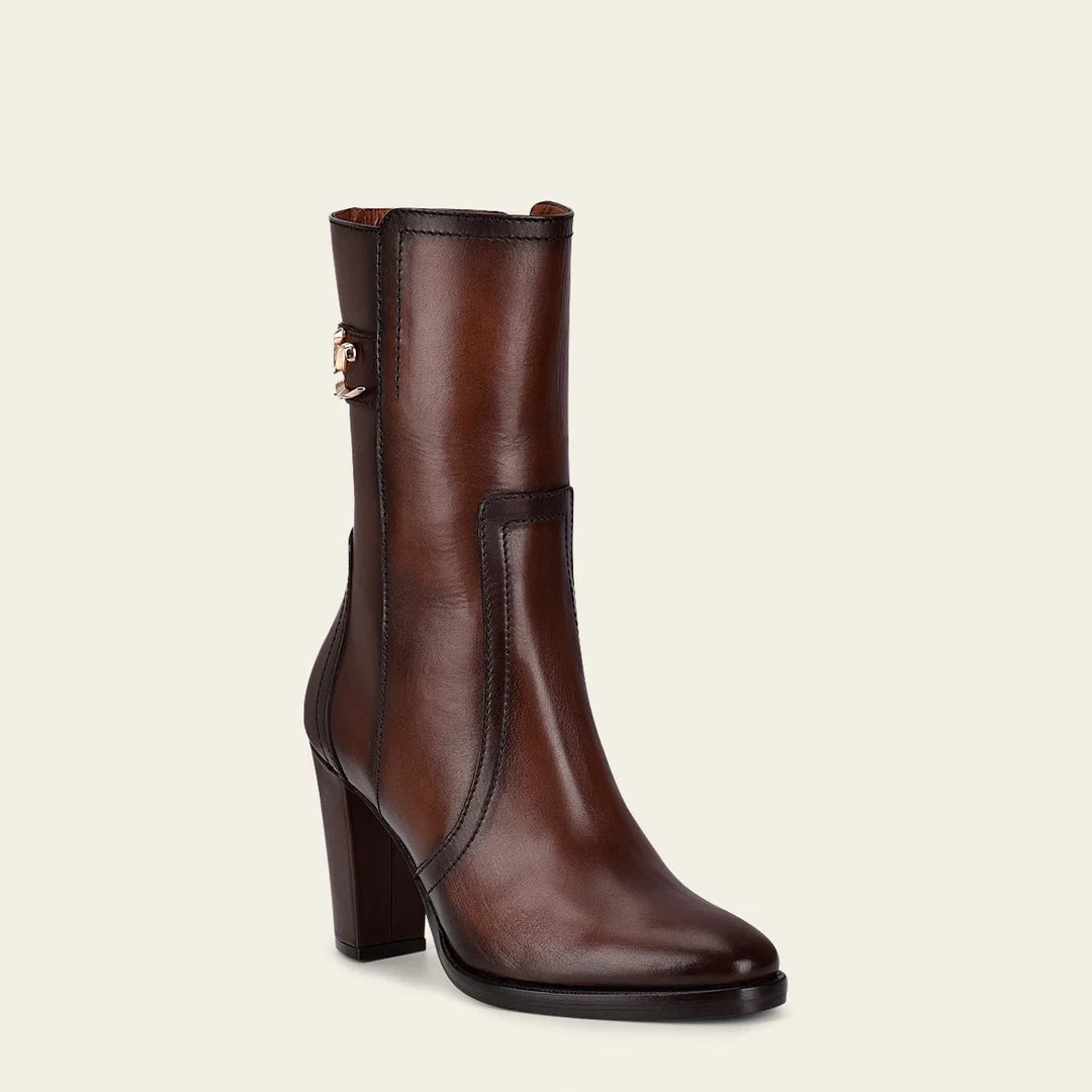 Franco Cuadra Women's Chocolate Brown Western Cowgirl Ankle Boots - Stylish & Comfortable for Country Rides, Rodeos & Casual Outings
