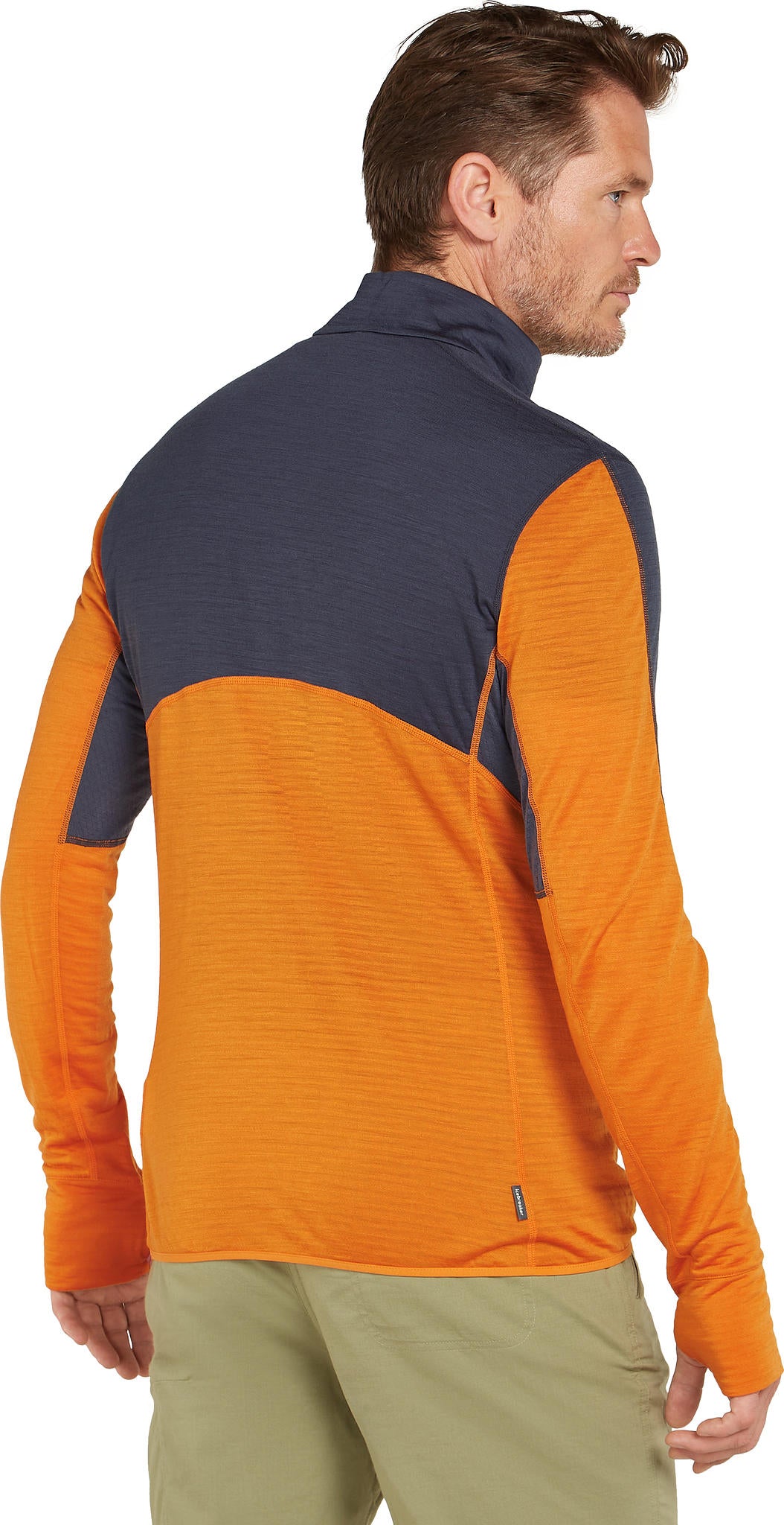 200 RealFleece Descender Merino Blend Long Sleeve Half Zip Jacket for Men - Warm & Breathable Outdoor Hiking, Camping & Winter Sports Activewear