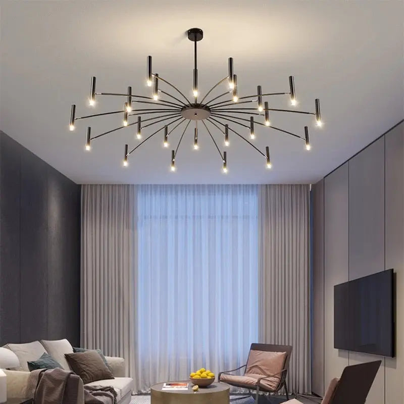 Berny Modern Ceiling Chandelier - 12/18/24 Lights Crystal LED Lighting Fixture for Dining Room, Living Room & Bedroom | Elegant Home Decor Lighting Solution