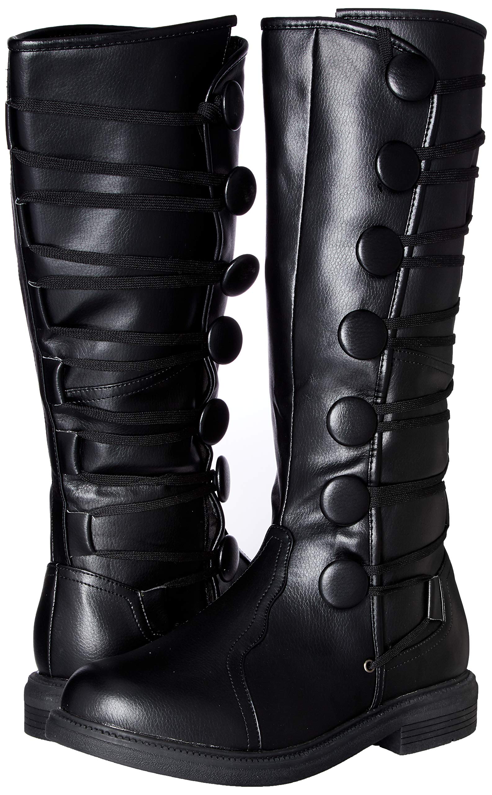 Ellie Shoes - Ren Men's Black Leather Boots Size 8-9 | Waterproof Winter Boots for Outdoor Work & Hiking | Comfortable Slip Resistant Work Boots