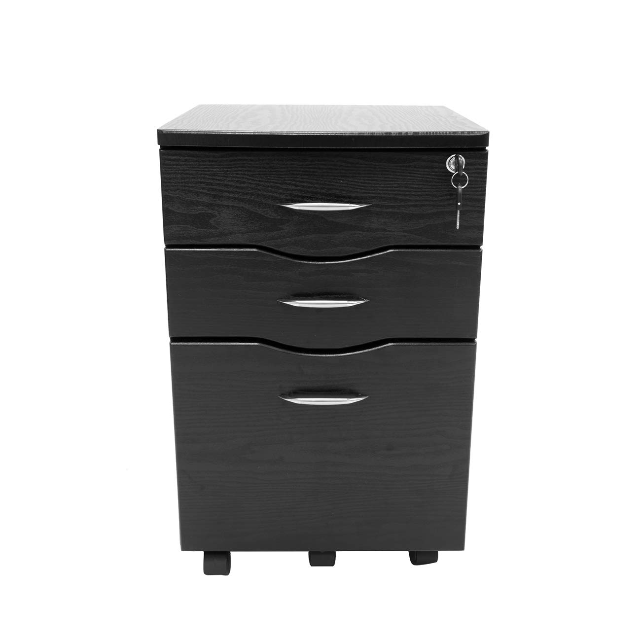 Techni Mobili Rolling Storage and File Cabinet, Espresso Finish - Mobile Office Organizer for Documents, Files, and Supplies - Perfect for Home Office, Classroom, or Workspace