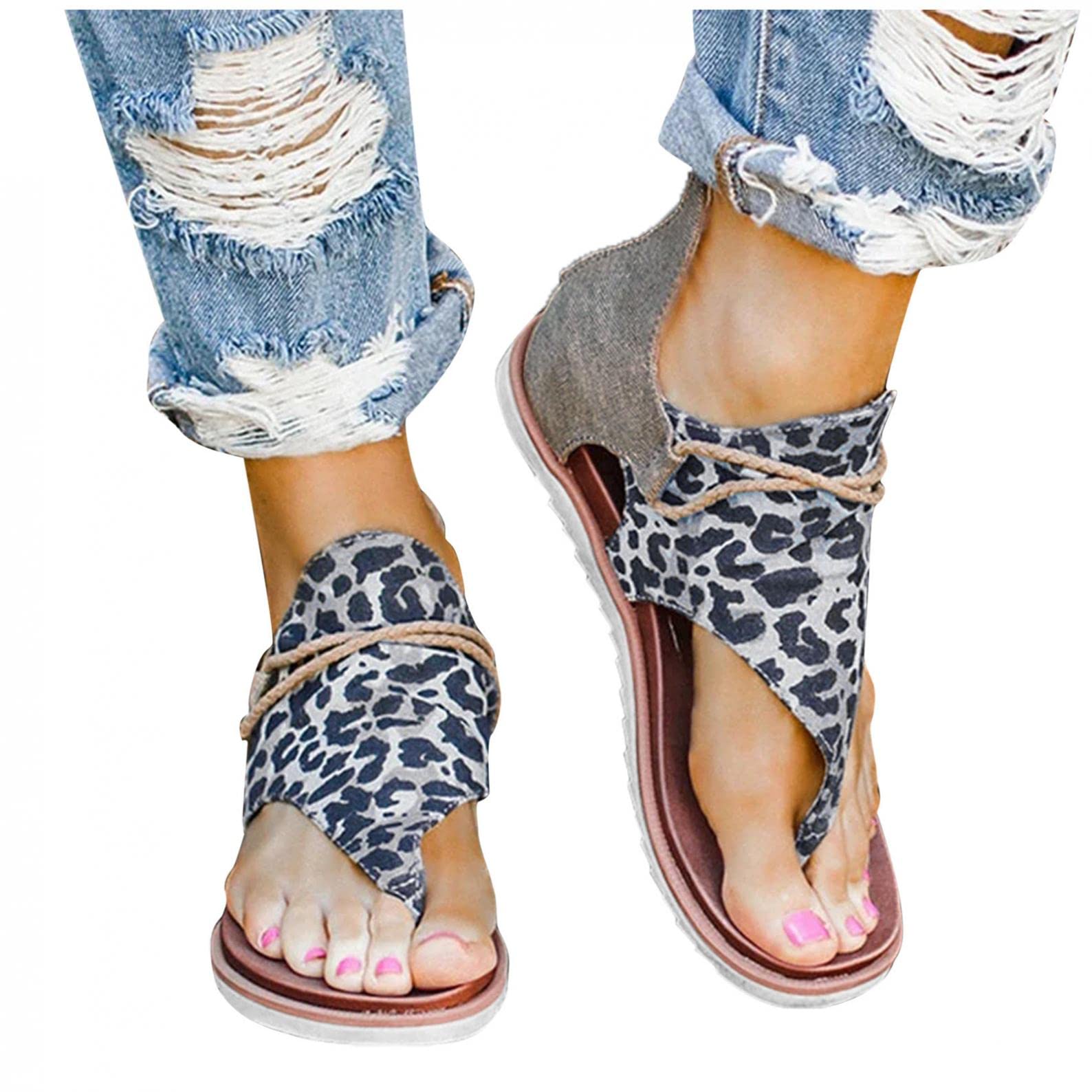 **Nulairt Women's Dressy Open Toe Gladiator Sandals - Comfortable Summer Flat Flip Flops for Beach, Casual Wear & Outdoor Activities**