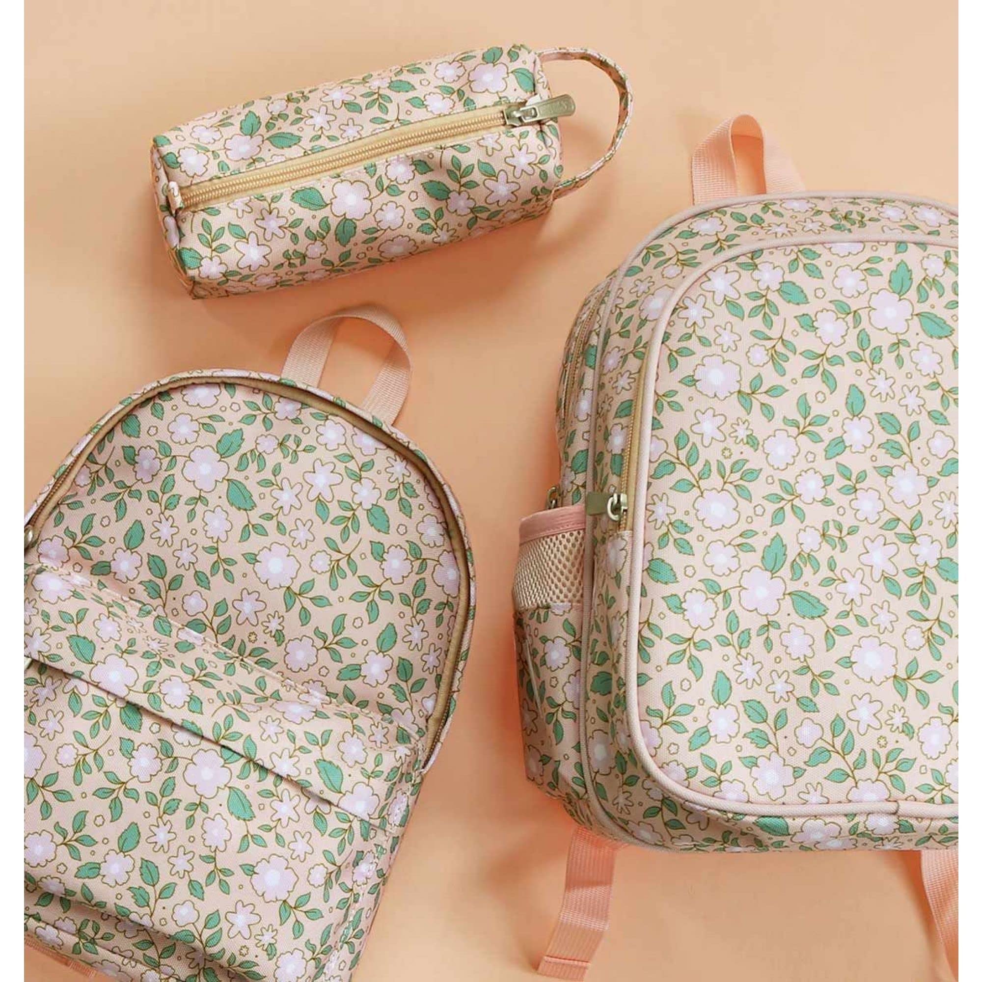 Pink Floral Mini Backpack for Women & Girls - Cute Small Backpack Purse by A Little Lovely Company | Perfect for School, Travel & Everyday Use
