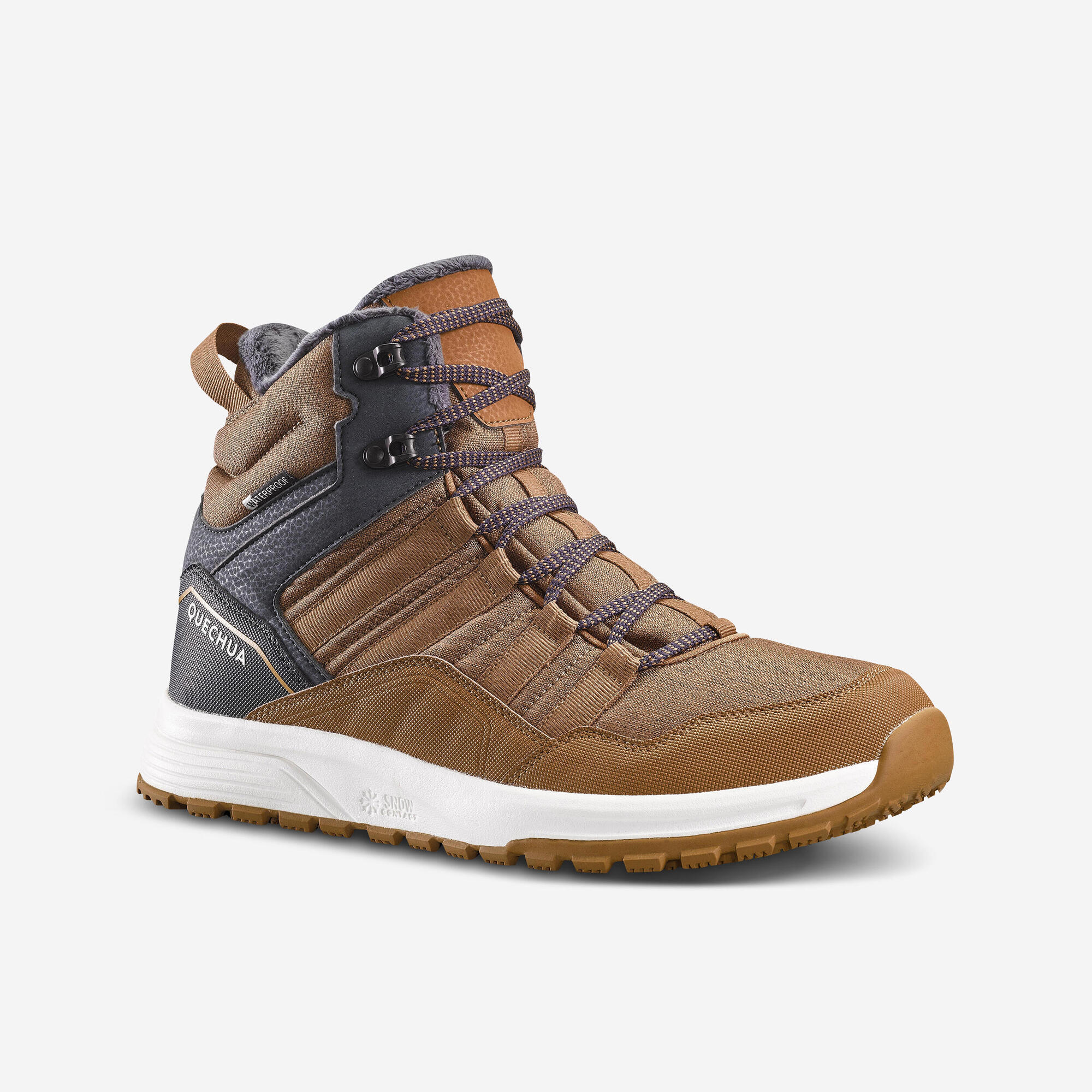 Quechua Men's SH100 X Warm Waterproof Hiking Boots - Winter Trekking & Outdoor Adventure Shoes for Snow, Rain & Cold Weather Hiking