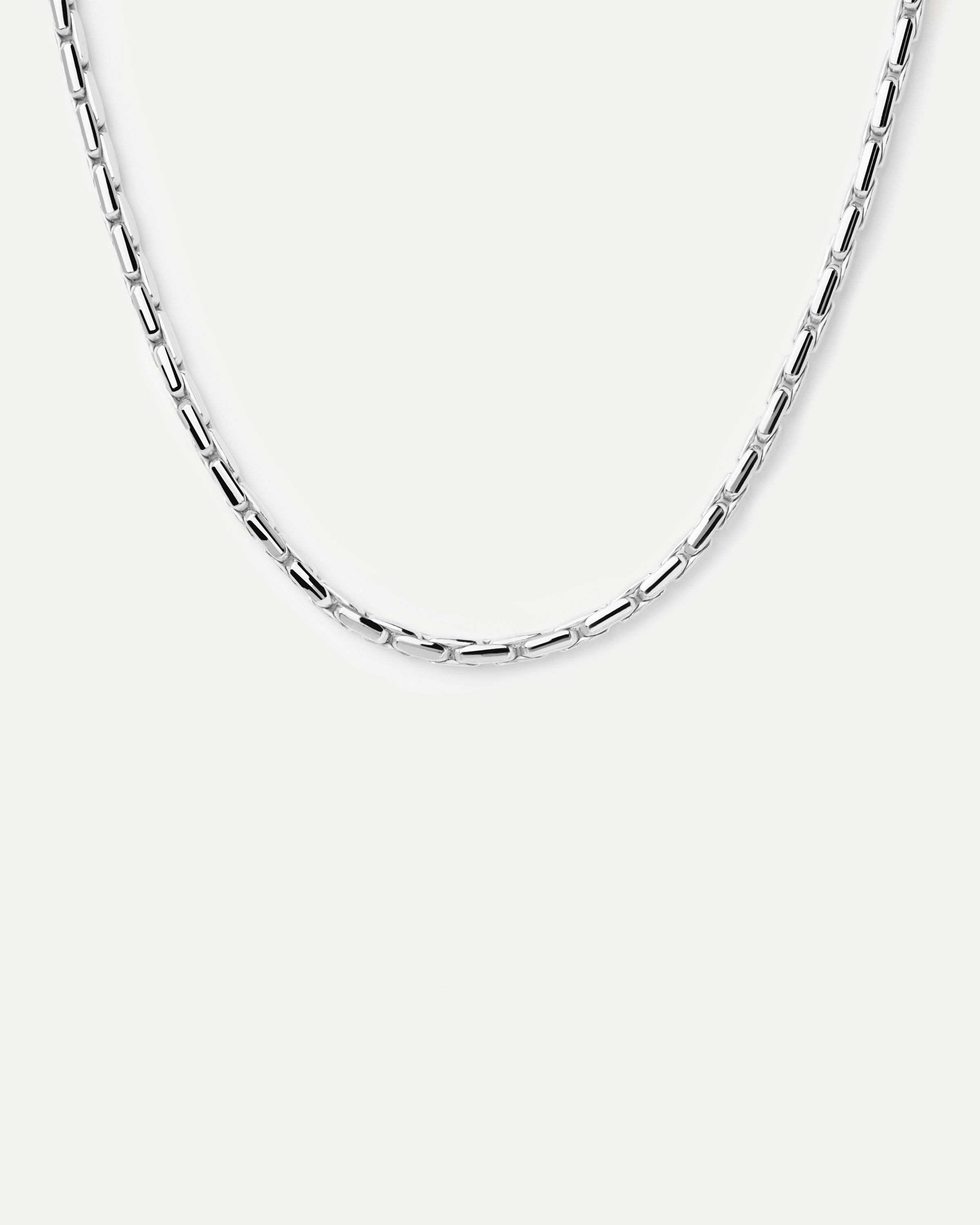 Large Boston Silver Chain Necklace for Women - Elegant 925 Sterling Silver Jewelry for Everyday Wear, Layering & Gifts | Perfect for Casual, Office & Special Occasions