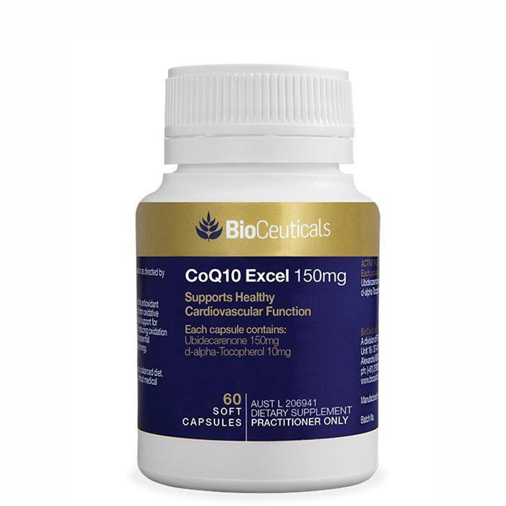 BioCeuticals CoQ10 Excel 150mg - High Potency Ubiquinol Supplement for Heart Health & Energy Support - Perfect for Active Adults & Cardiovascular Wellness