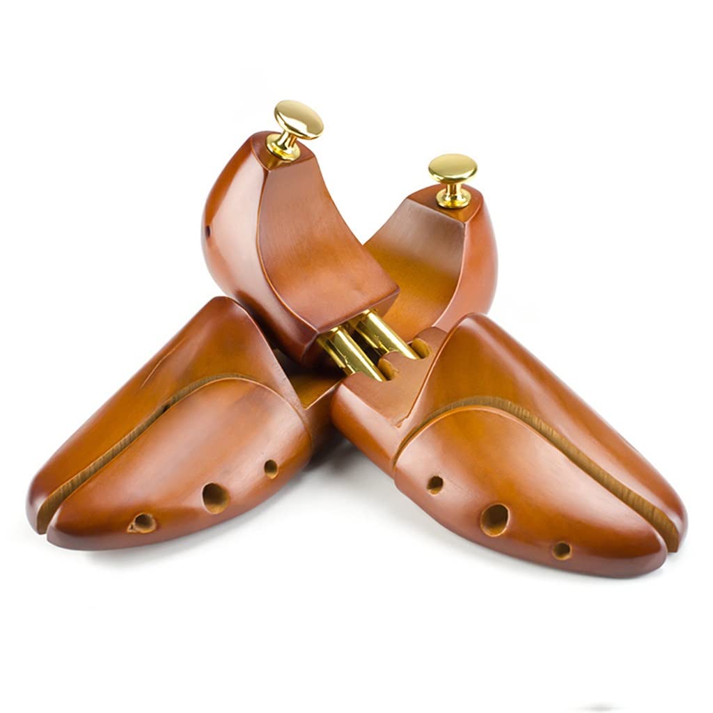 Premium Adjustable Wooden Shoe Trees for Men & Women - Solid Cedar Shoe Support & Stretcher for Boots, Dress Shoes & Sneakers - Perfect for Shoe Care, Odor Control & Long-Term Storage