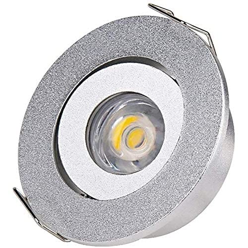 Logitech 1W COB Anti-Glare Recessed Ceiling Lights - Super Bright Integrated LED Downlight, Energy Efficient Round Embedded Panel Light for Home & Office (Warm White) - Perfect for Living Rooms, Kitchens, and Hallways