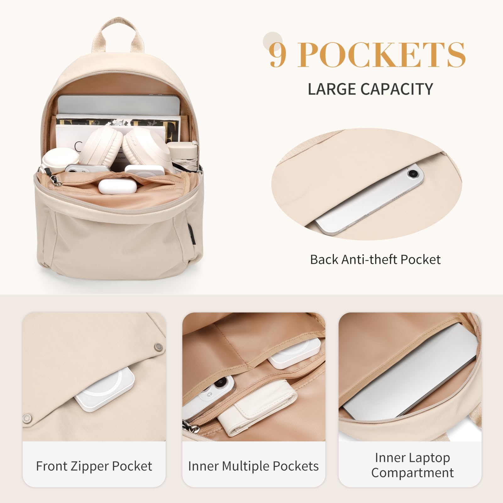 Stylish Mini Backpack for Women - Lightweight Small Backpack Purse for Golf, Work, Travel & Daily Use | Durable & Fashionable Daypack for Commuting, Shopping & Outdoor Activities