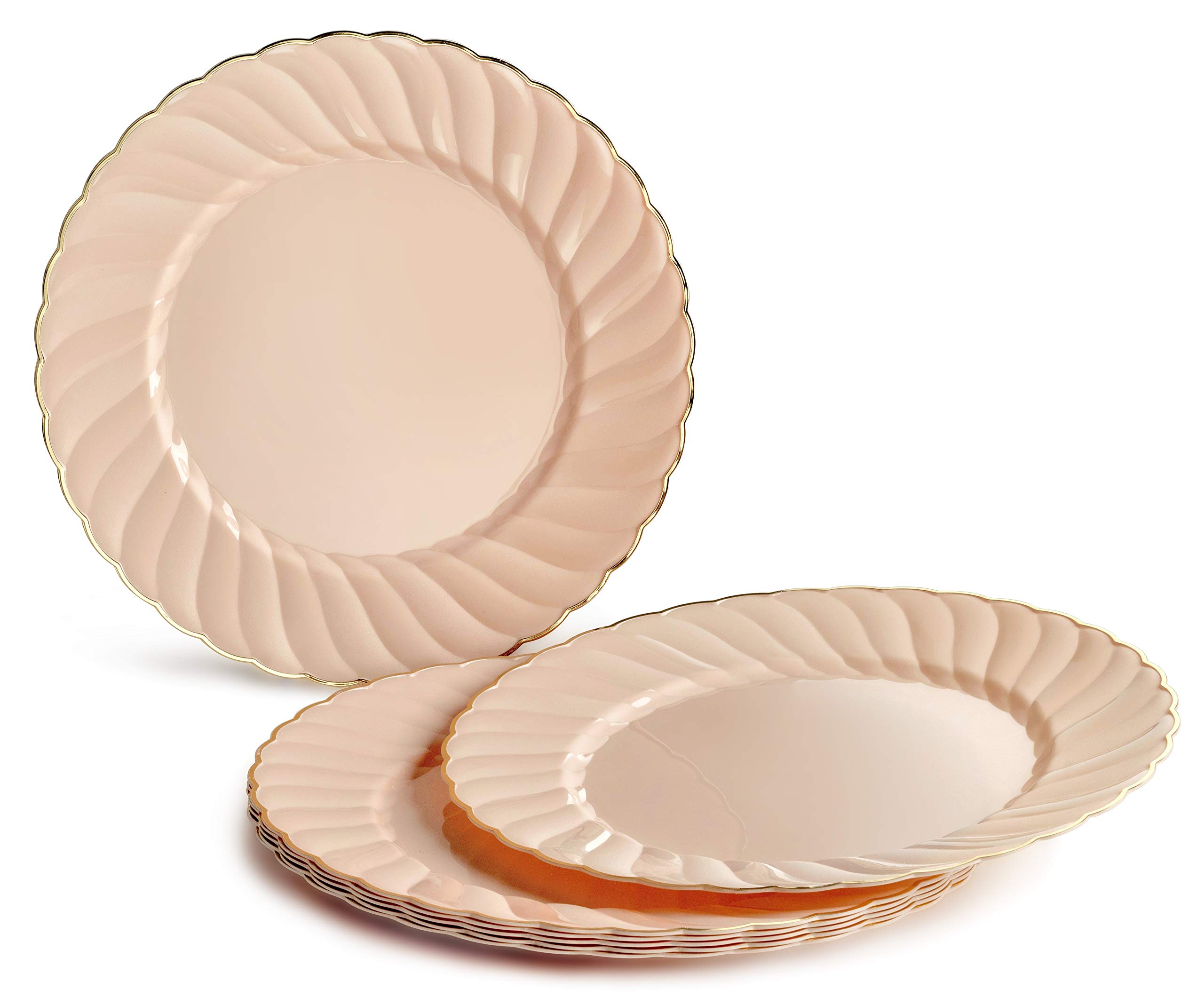 720-Piece Wedding Disposable Plastic Plate & Silverware Set (120 Guests) - 10.25