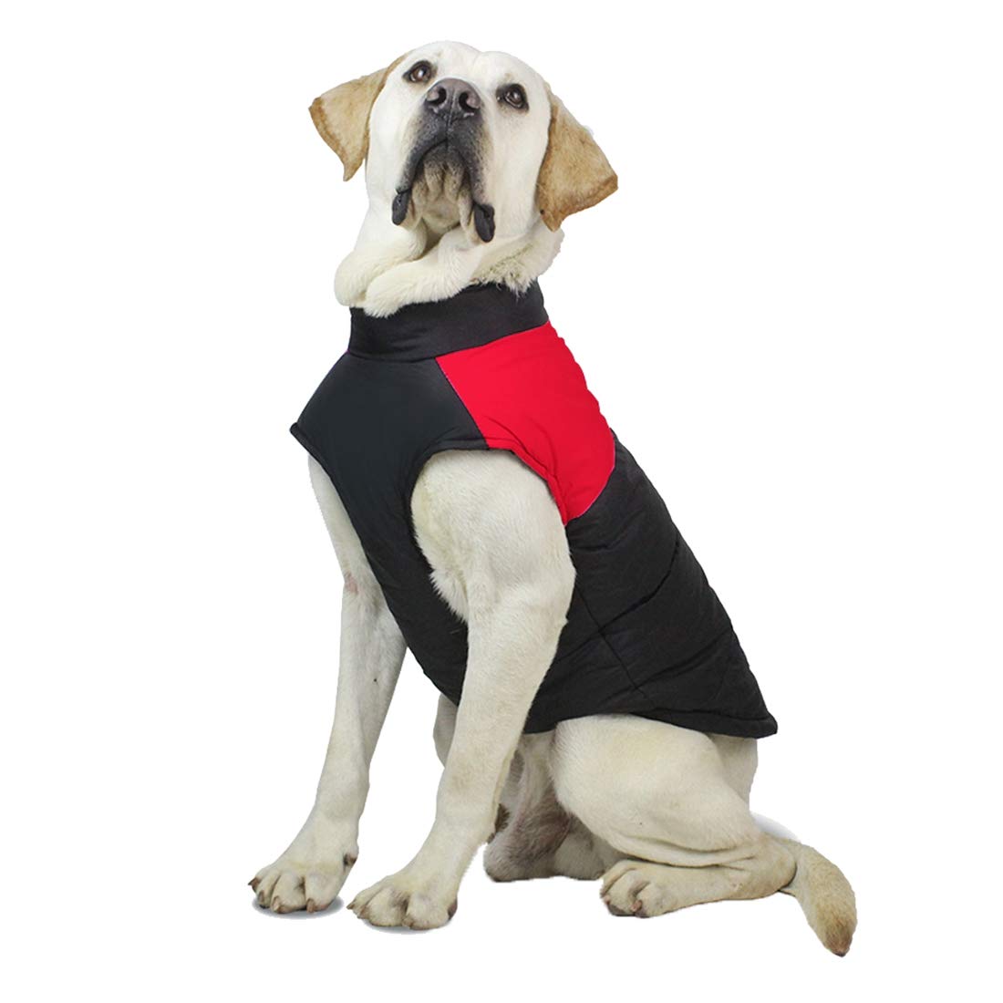 High Neck Cotton Dog Coat - Windproof Thermal Waterproof Winter Jumpsuit for Medium & Large Dogs | Comfy Cold Weather Apparel for Outdoor Walks & Winter Adventures