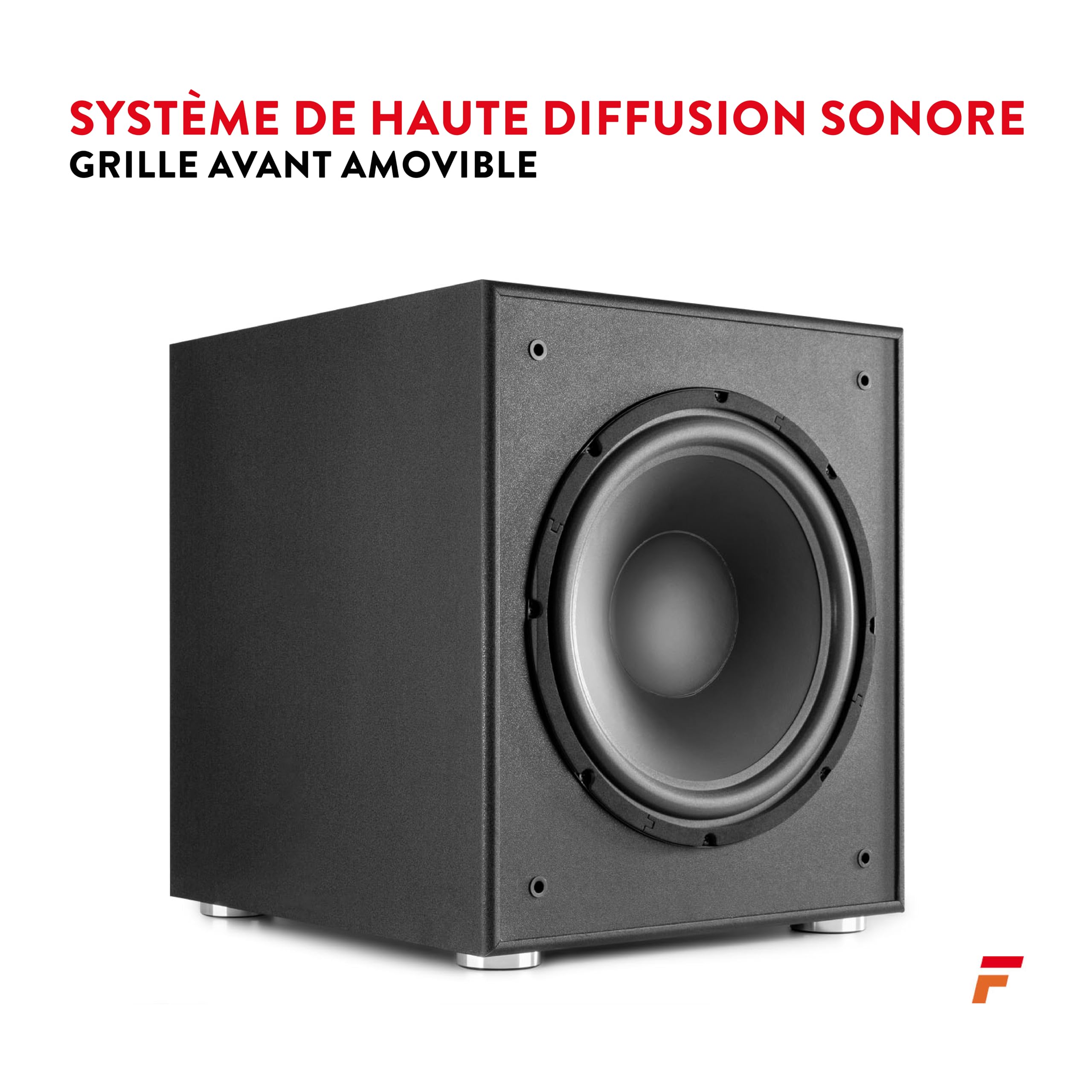 Fenton SHFS12B 12-Inch Powered Subwoofer - 400W Max Active Bass Speaker with Bass-Reflex Design for Home Theater & HiFi Systems - Enhanced Sound Quality for Movies, Music & Gaming