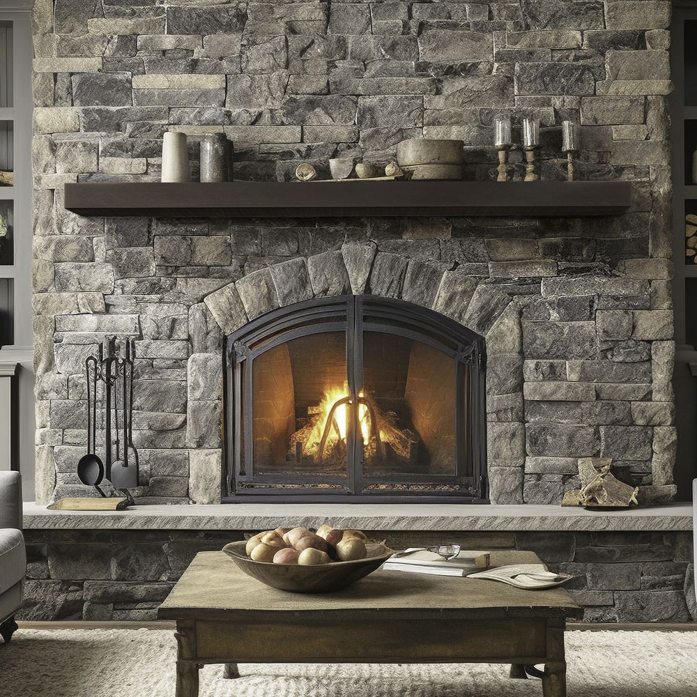 Lexington Hearth Faux Wood Beam Mantel Shelf - Rustic Concrete Fireplace Mantel for Home Decor | Perfect for Living Room, Bedroom & Farmhouse Style Interiors
