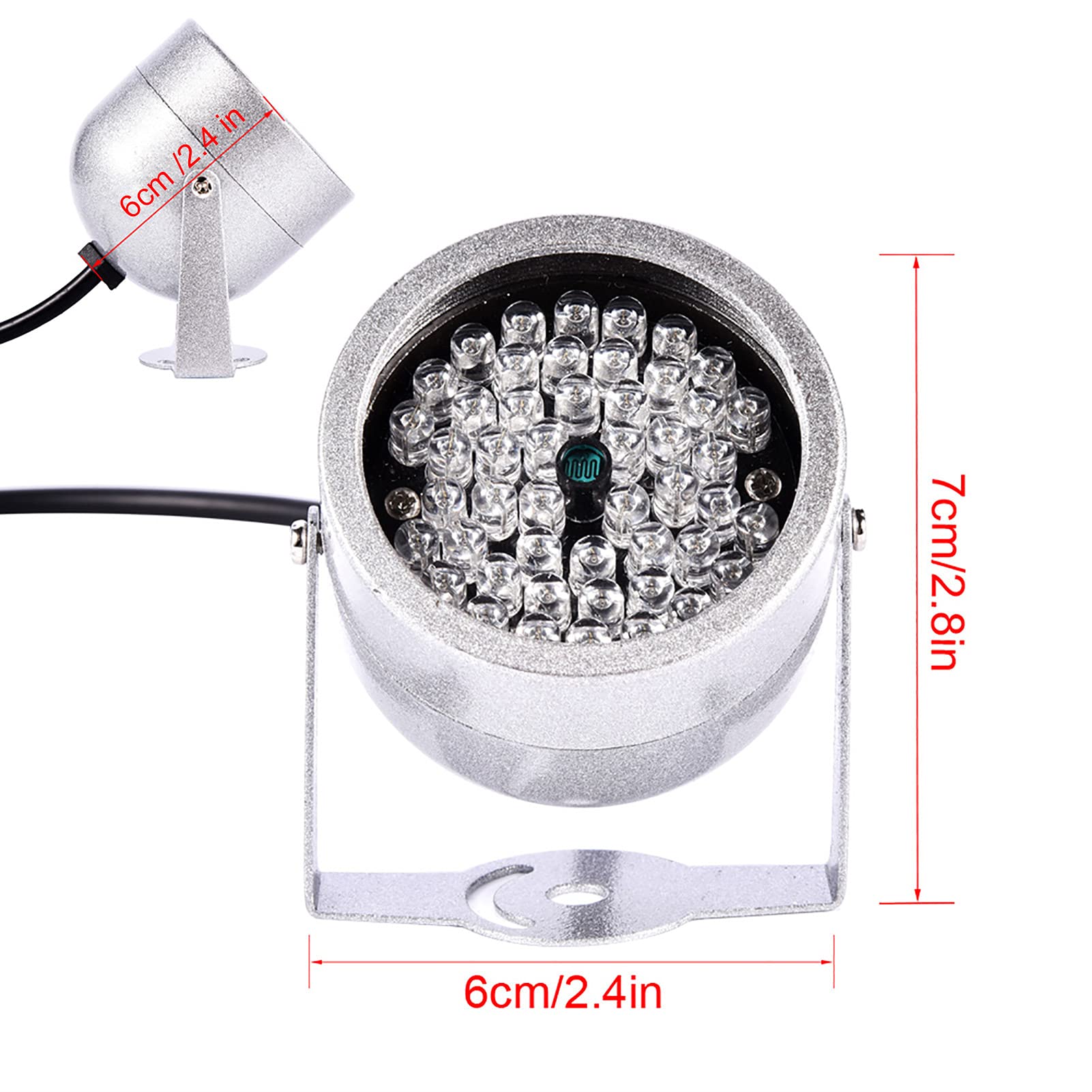 48 LED Infrared Night Vision Light for Security CCTV Camera - High Visibility IR Illuminator for Home Surveillance & Outdoor Monitoring (Ideal for Low Light Security, Baby Monitoring & Wildlife Observation)