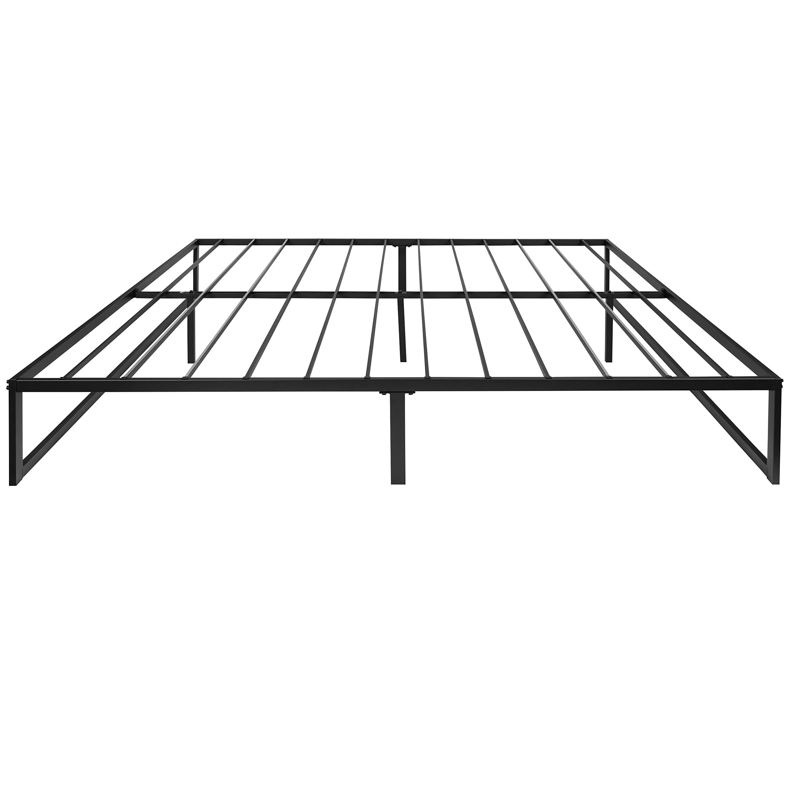 EMMA + OLIVER 14 Inch King Size Platform Bed Frame with 10 Inch Memory Foam Mattress in a Box - No Box Spring Needed - Perfect for Modern Bedrooms & Guest Rooms