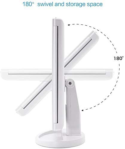 3X Magnification Lighted Vanity Mirror with 21 LED Touch Screen - Adjustable 180° Rotation Portable Travel Makeup Mirror for Home & Professional Use | Perfect for Makeup Application, Skincare Routine & Travel Cosmetics