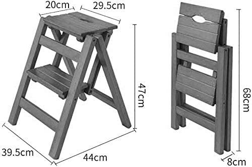 Solid Wood Folding Step Stool for Home - Multifunctional Climbing Stool, Ladder Chair & Indoor Step Stool - Perfect for Kitchen, Bathroom & Storage Access
